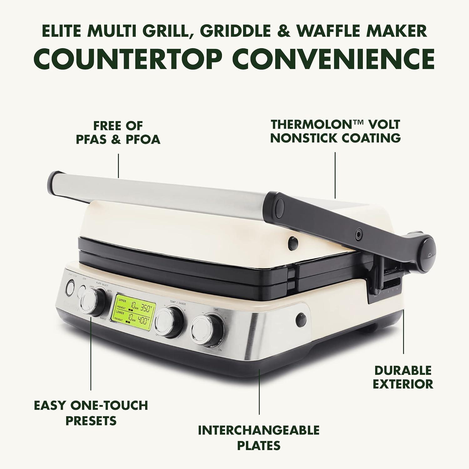 GreenPan Elite Multi Grill, Griddle, & Waffle Maker