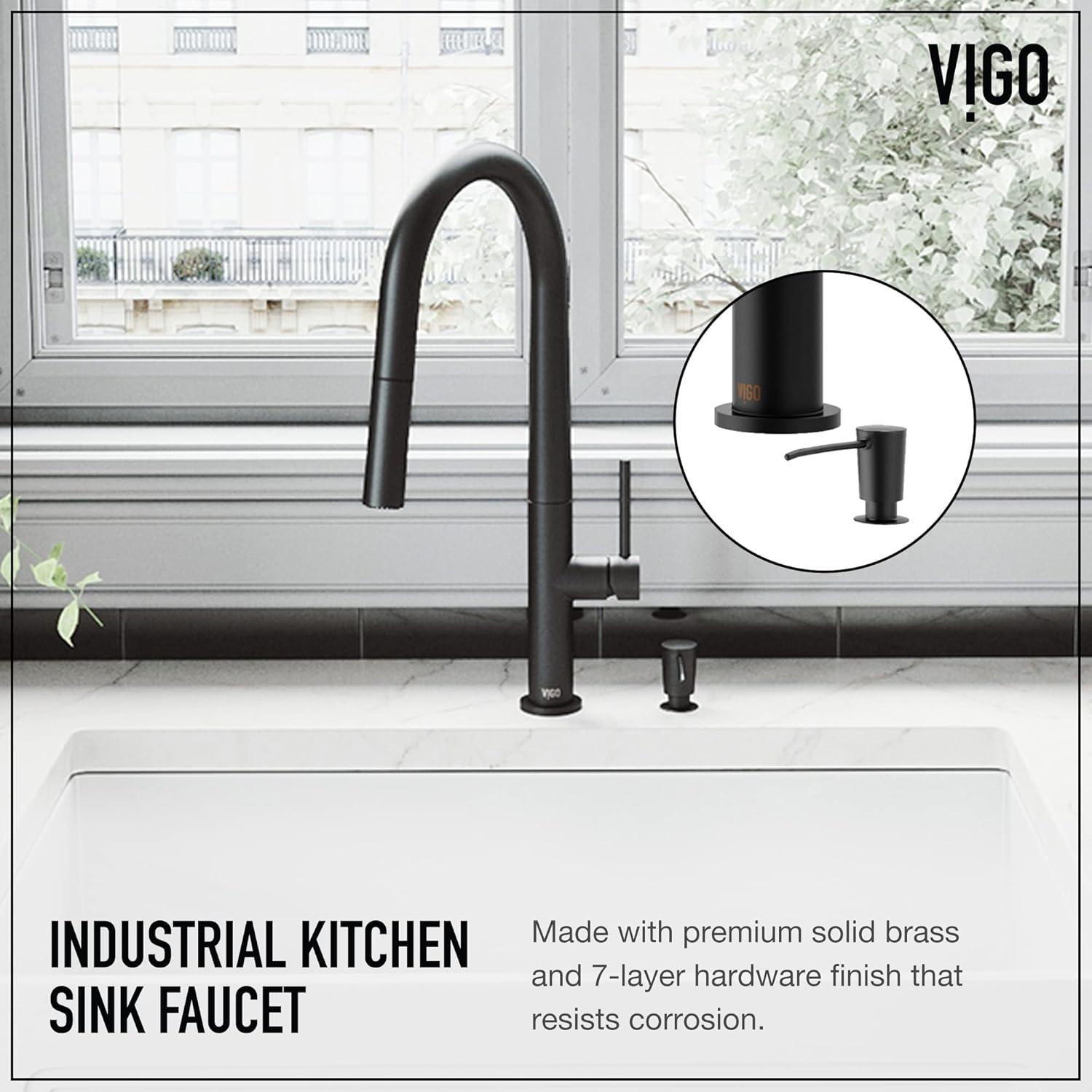 Greenwich 18 H 1-handle Pull-Down 2-Function Sprayer Kitchen Faucet and Soap Dispenser