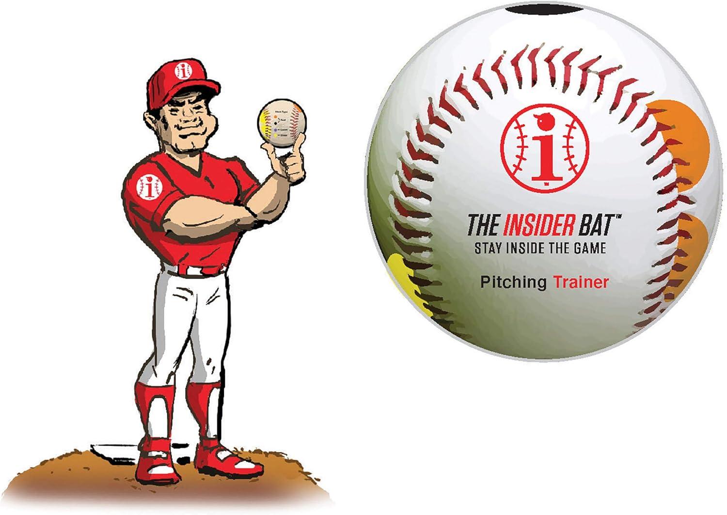 Baseball Pitching Trainer Pitch Training Ball with Detailed Colored Grip Instructions, Single Ball