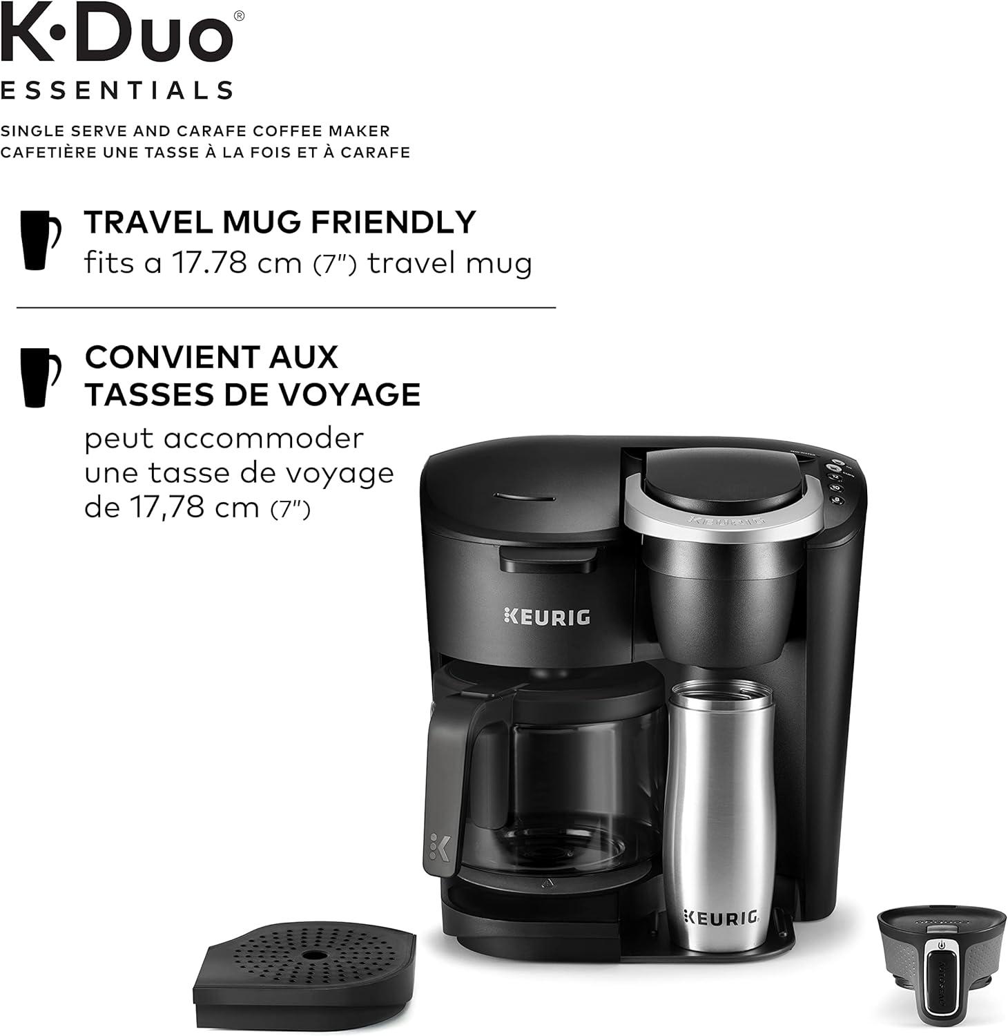 Keurig K-Duo Single Serve K-Cup Pod & Carafe Coffee Maker, Black