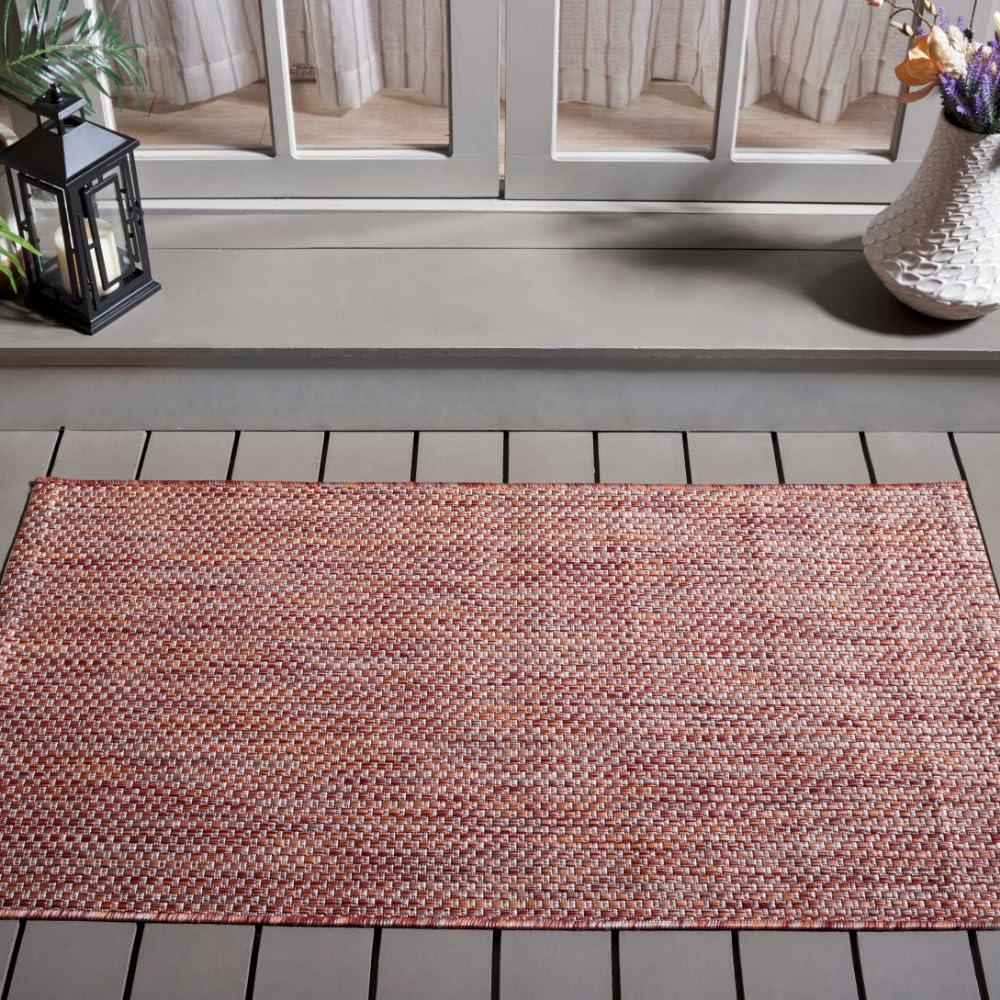 Courtyard CY8521 Power Loomed Indoor/Outdoor Accent Rug - Red/Beige - 2'7"x5' - Safavieh.