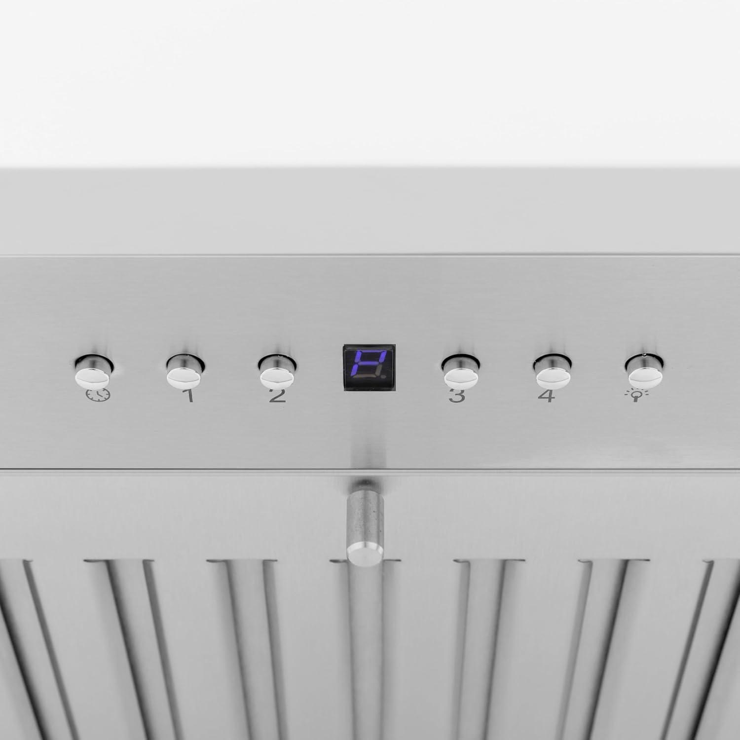 ZLINE 36 in. Convertible Vent Wooden Wall Mount Range Hood in Walnut