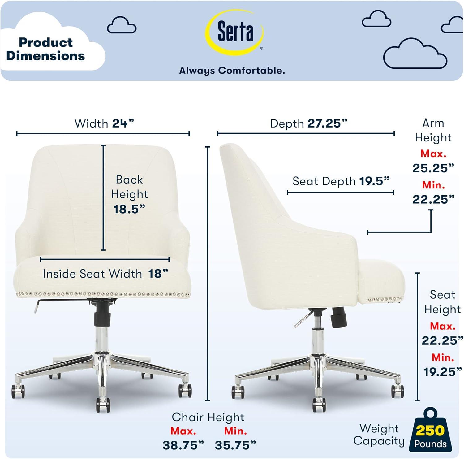 Style Leighton Home Office Chair - Serta