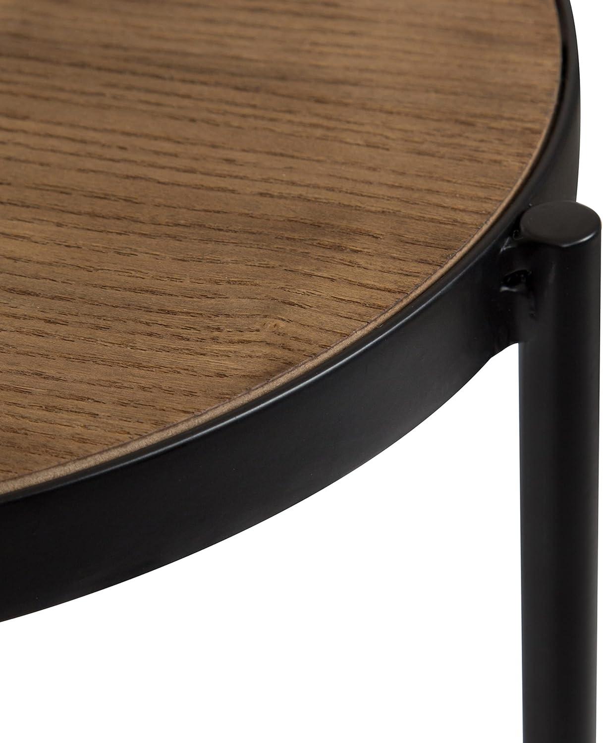 Kate and Laurel Fields Round Metal Plant Stand, 17x22x30, Black