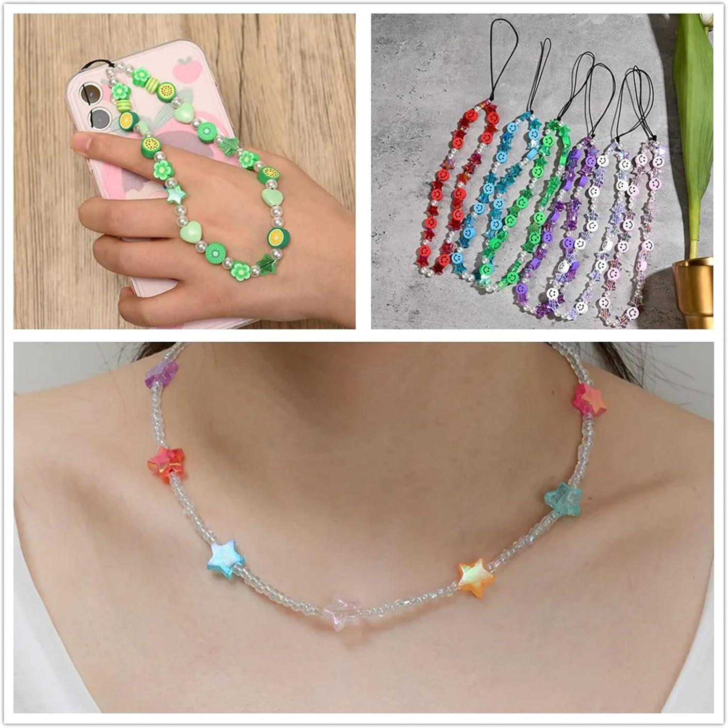 St. Kunkka 600 Pcs Acrylic Star Beads for Jewelry Making Craft DIY - 12 Mixed Colors, Clear Acrylic AB Colors Star Spacer Beads for DIY Bracelet, Necklace, Earrings