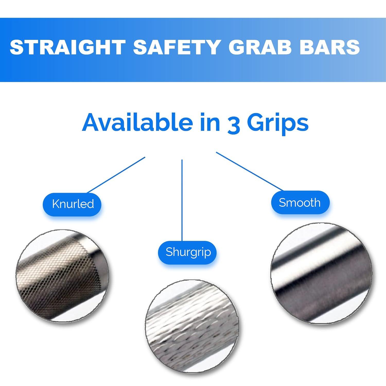 18” Shower Handle Smooth Grip | 304 Stainless Steel Bathroom Grab Bars For Seniors | Handicap Grab Bars Oil Rubbed Bronze | ADA Shower Bars Safety For Elderly | Grab Bars For Bathtubs And Showers