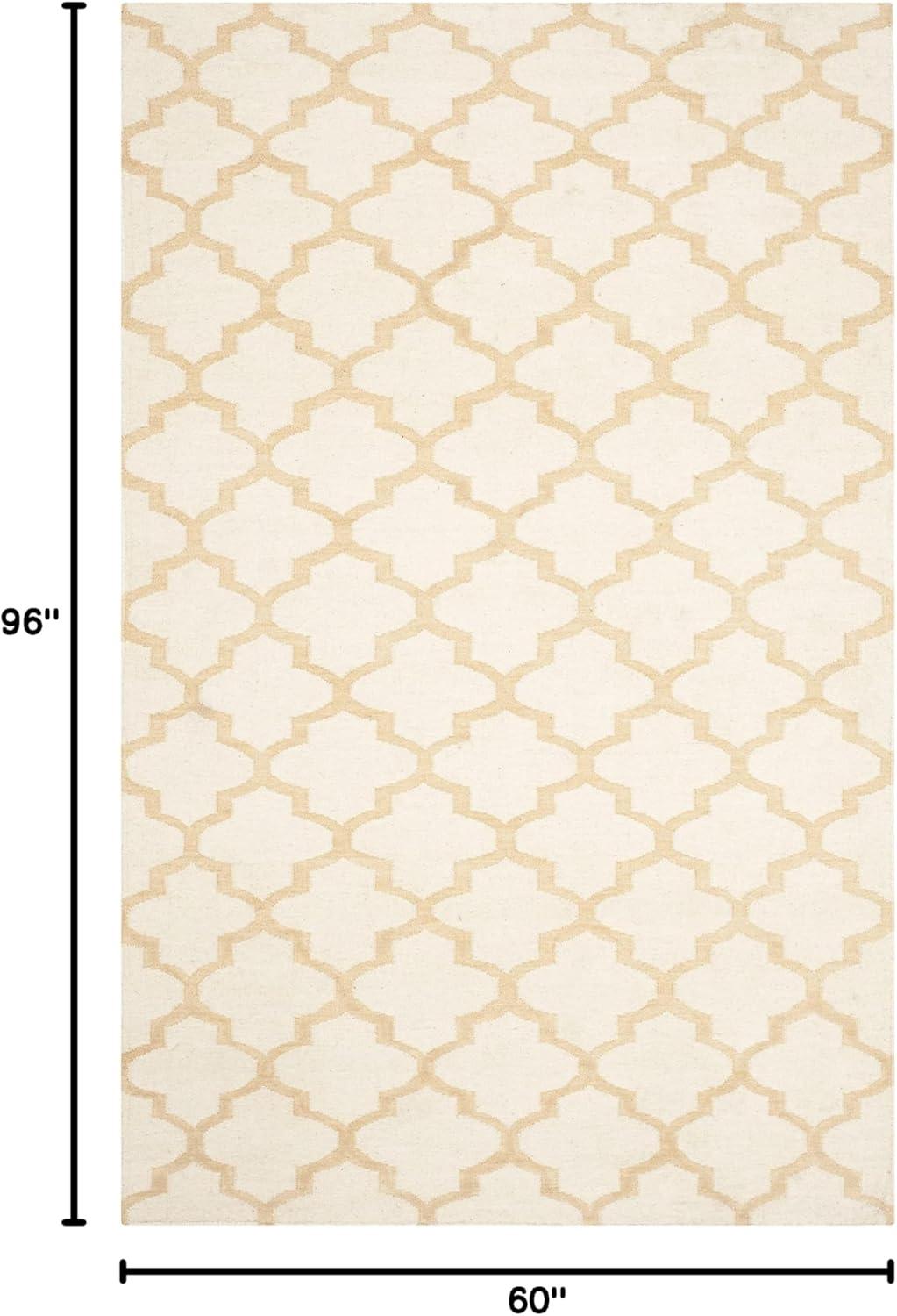 Winston Porter Milltown Hand Woven Flat Weave Wool Geometric Rug