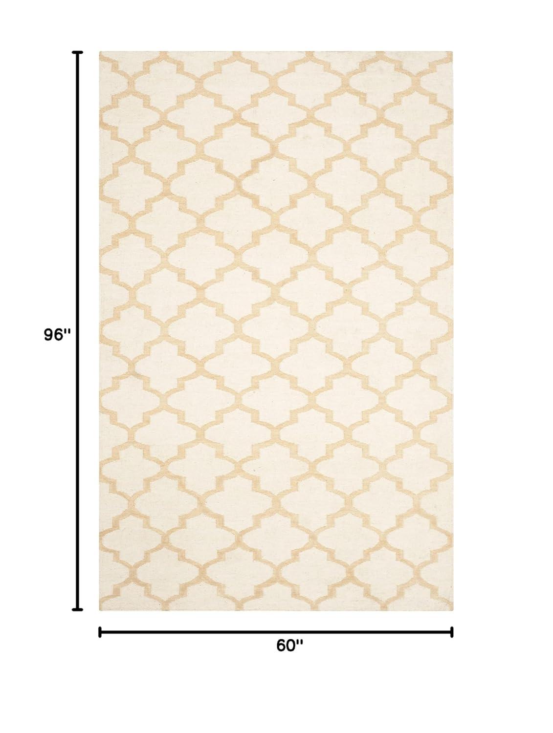 Winston Porter Milltown Hand Woven Flat Weave Wool Geometric Rug