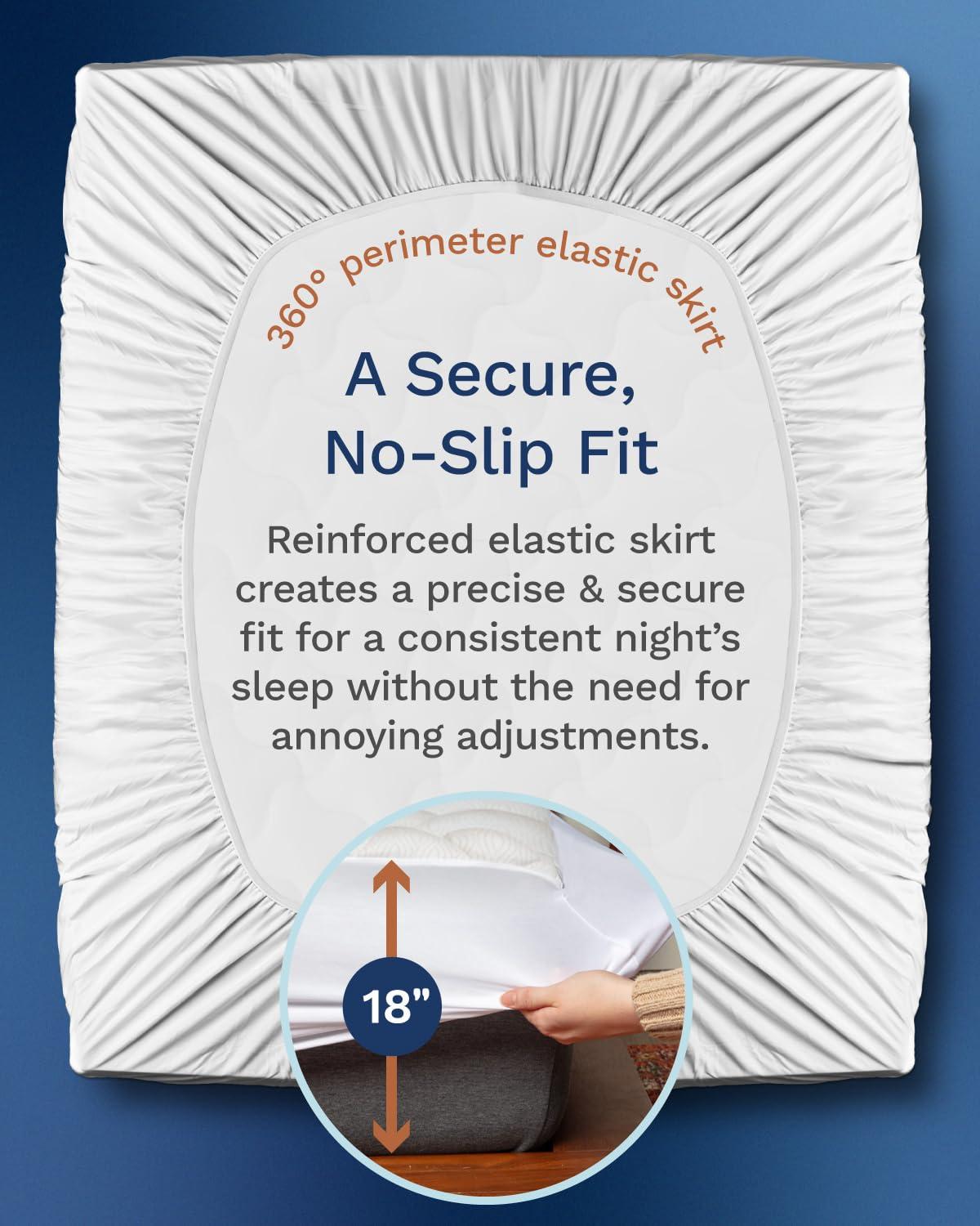 Mattress Pad - 18" deep pockets - Breathable Bamboo by Viscosoft  Twin
