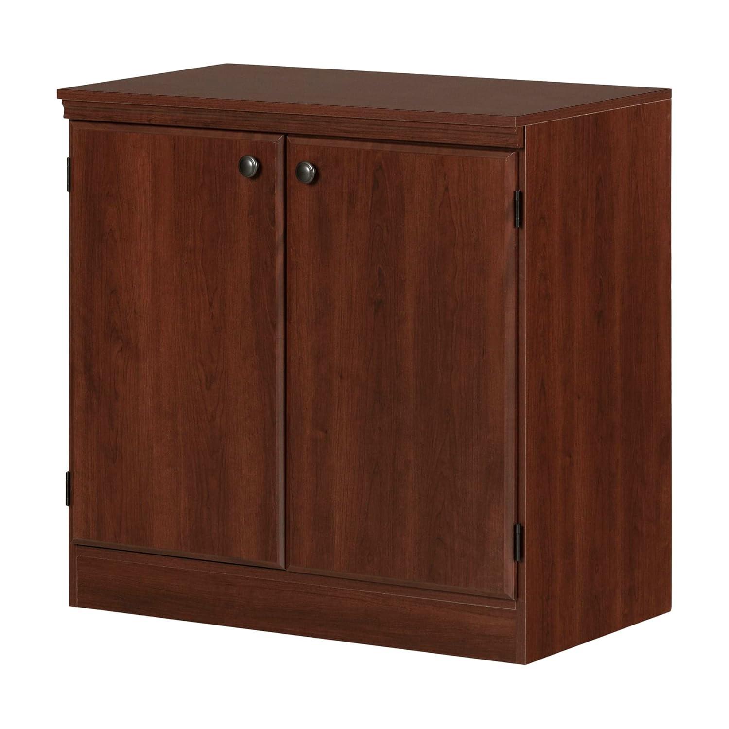 2 Door Morgan Storage Cabinet Royal Cherry - South Shore: Laminated Particleboard, Adjustable Shelves