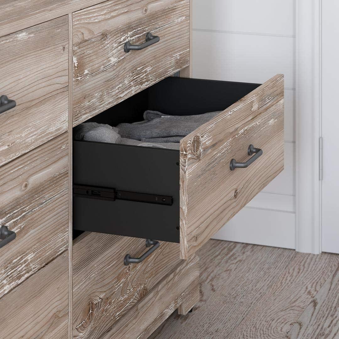 River Brook 6 Drawer Dresser in Barnwood - Engineered Wood