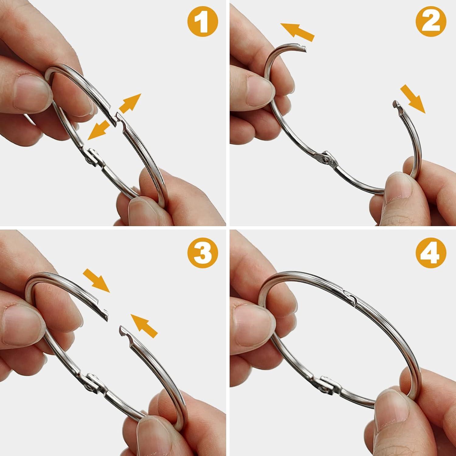 Relocy Curtain Rings Tools on Sale and Clearance! 24X Hook Ring 5.85*3.51*0.78In, Household Hooks Weight: 0.5Lb