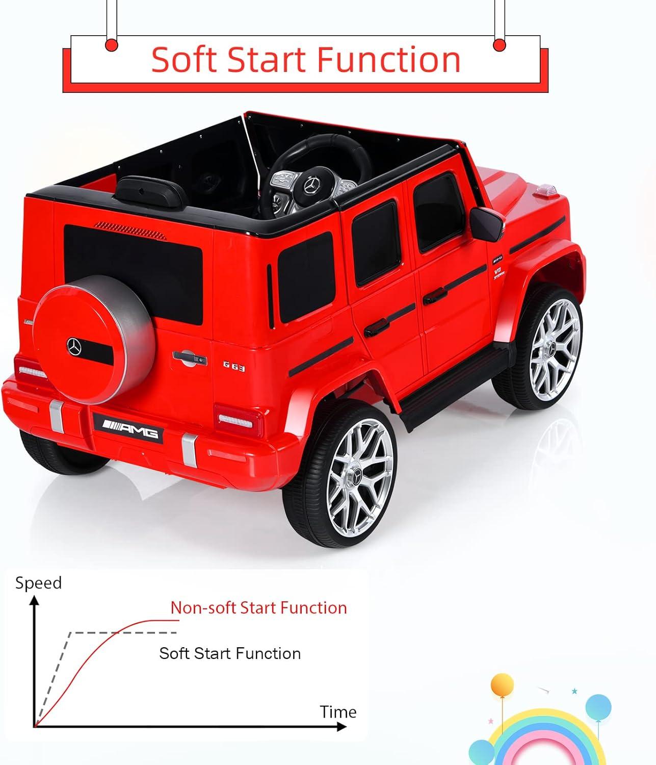 Costway 12V Kids Ride On Car Licensed Mercedes Benz G63 Electric Vehicle with Remote Control