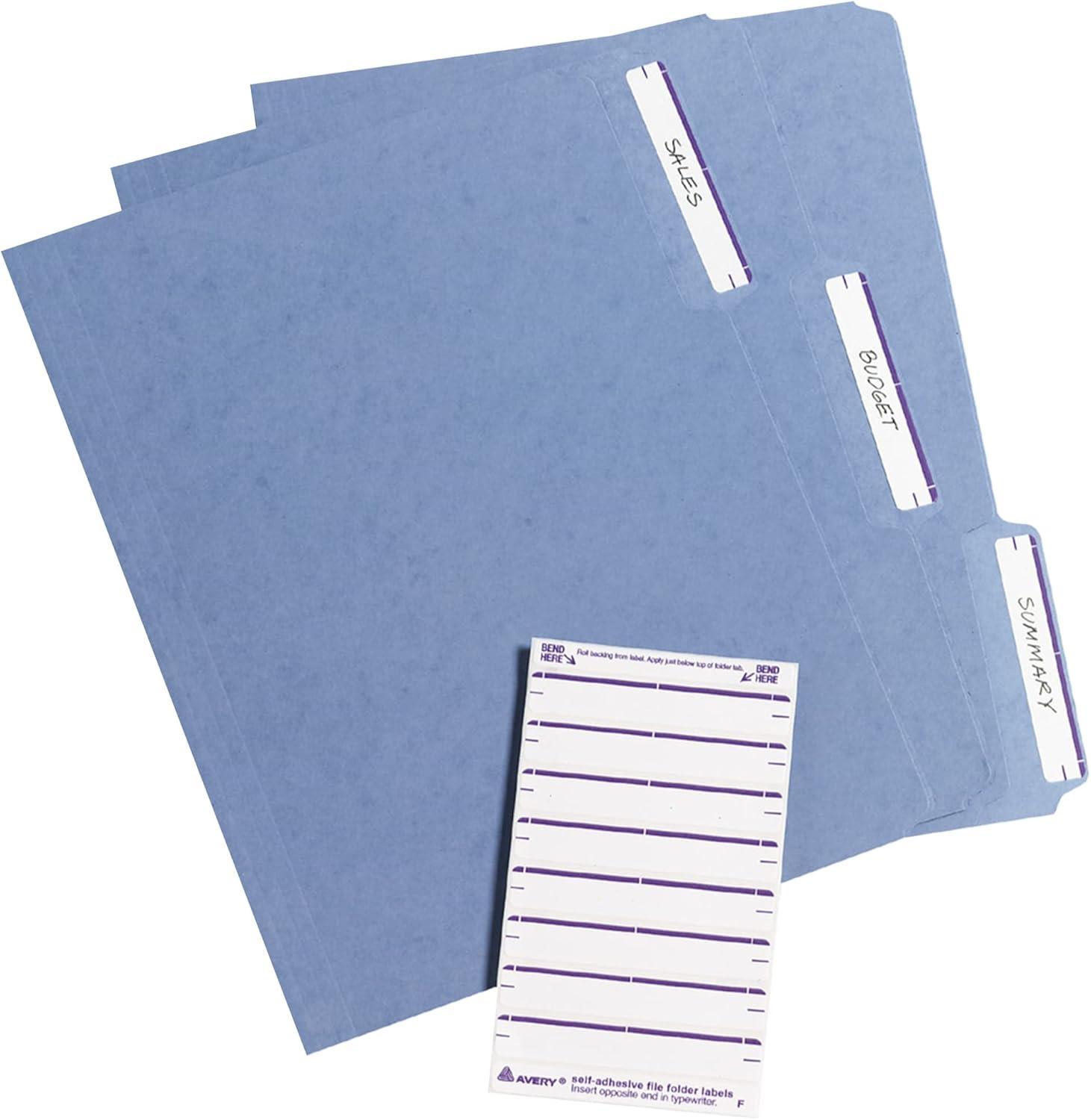 Avery Easy Peel Laser/Inkjet File Folder Labels 2/3" x 3 7/16" Purple 537829