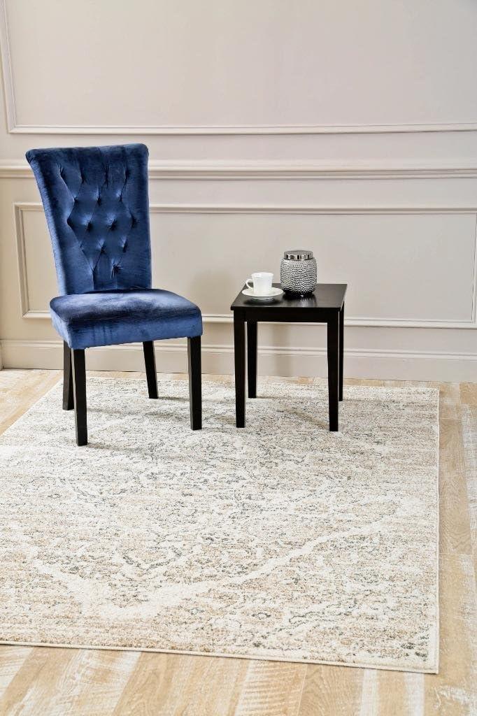 Luxe Weavers Victoria Collection Beige 5x7 Floral Area Rug