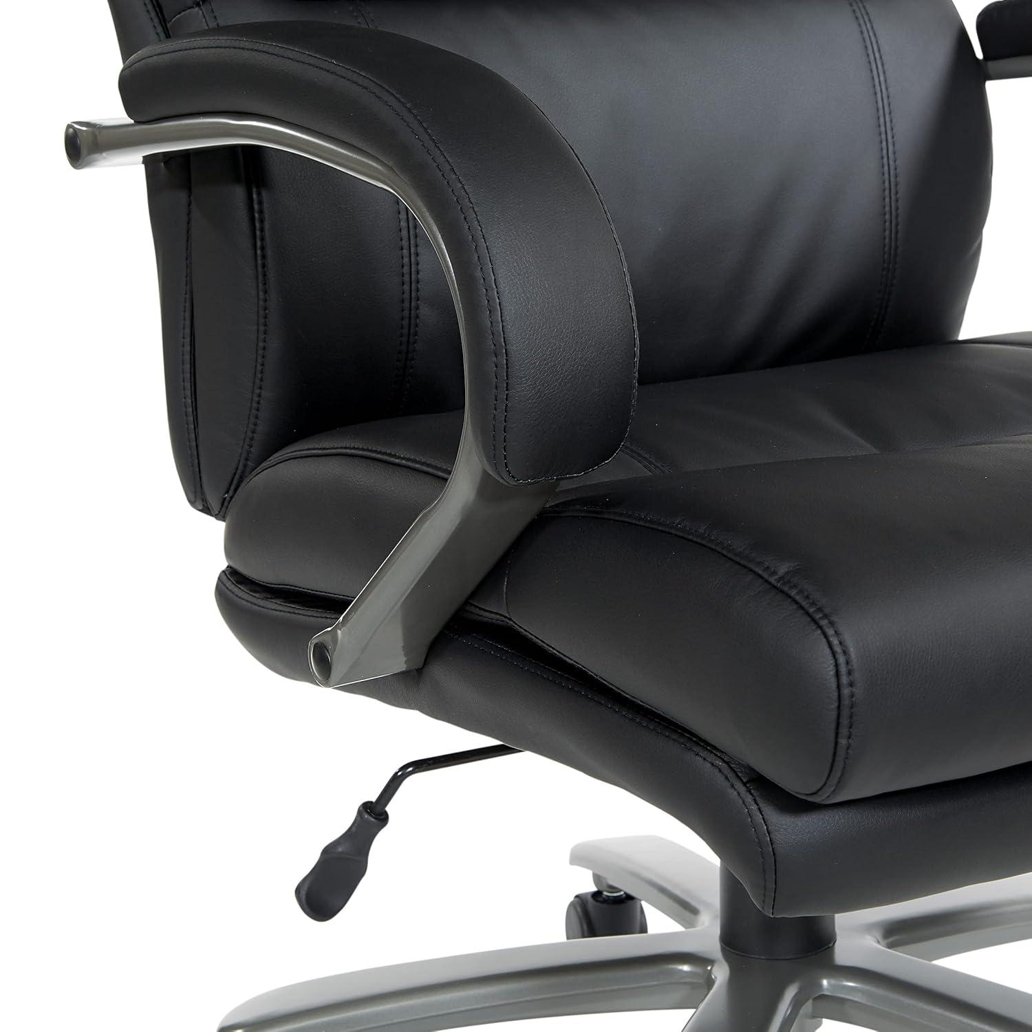 Big and Tall Executive Chair in Black Bonded Leather