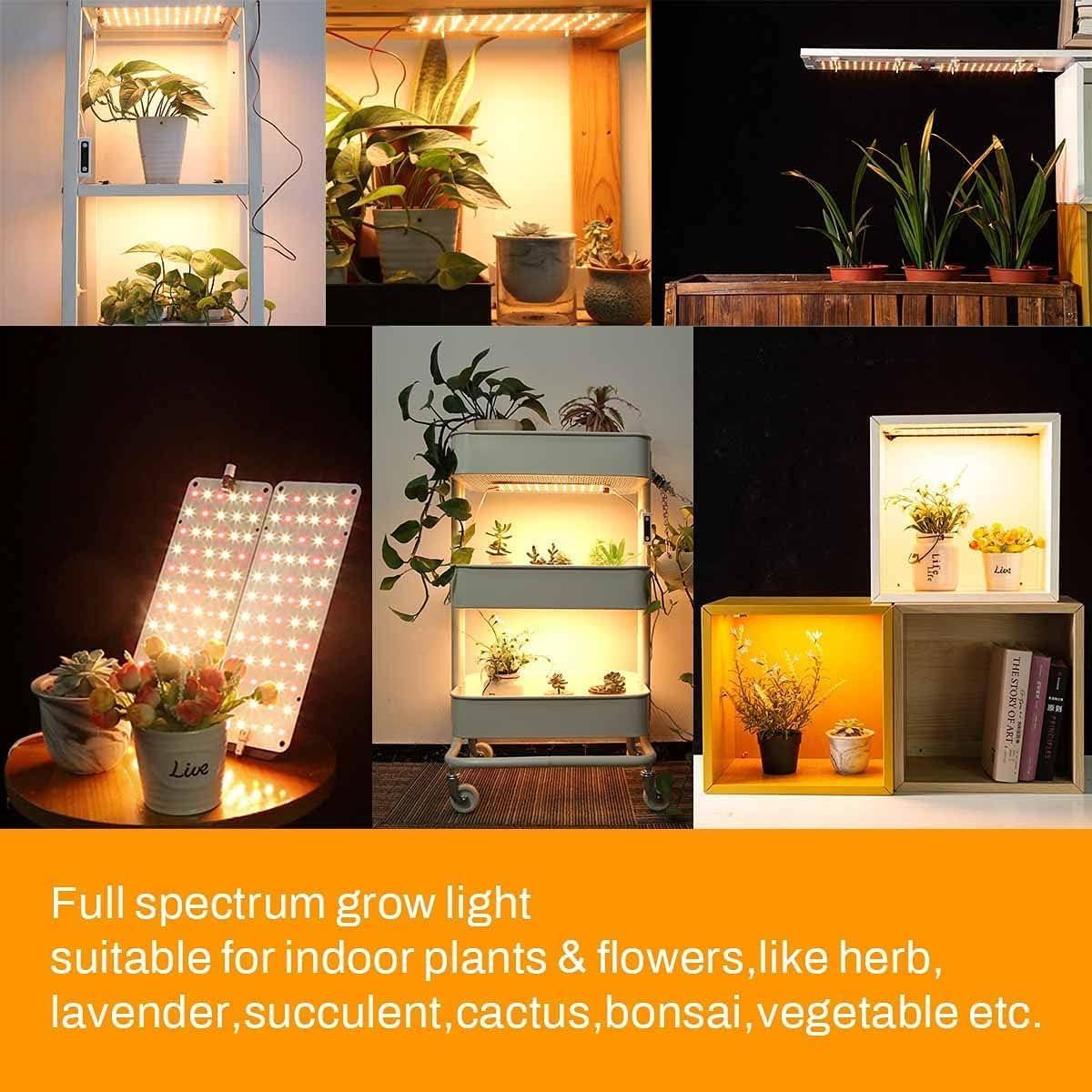 Ultra-Thin Full Spectrum LED Grow Light with Timer