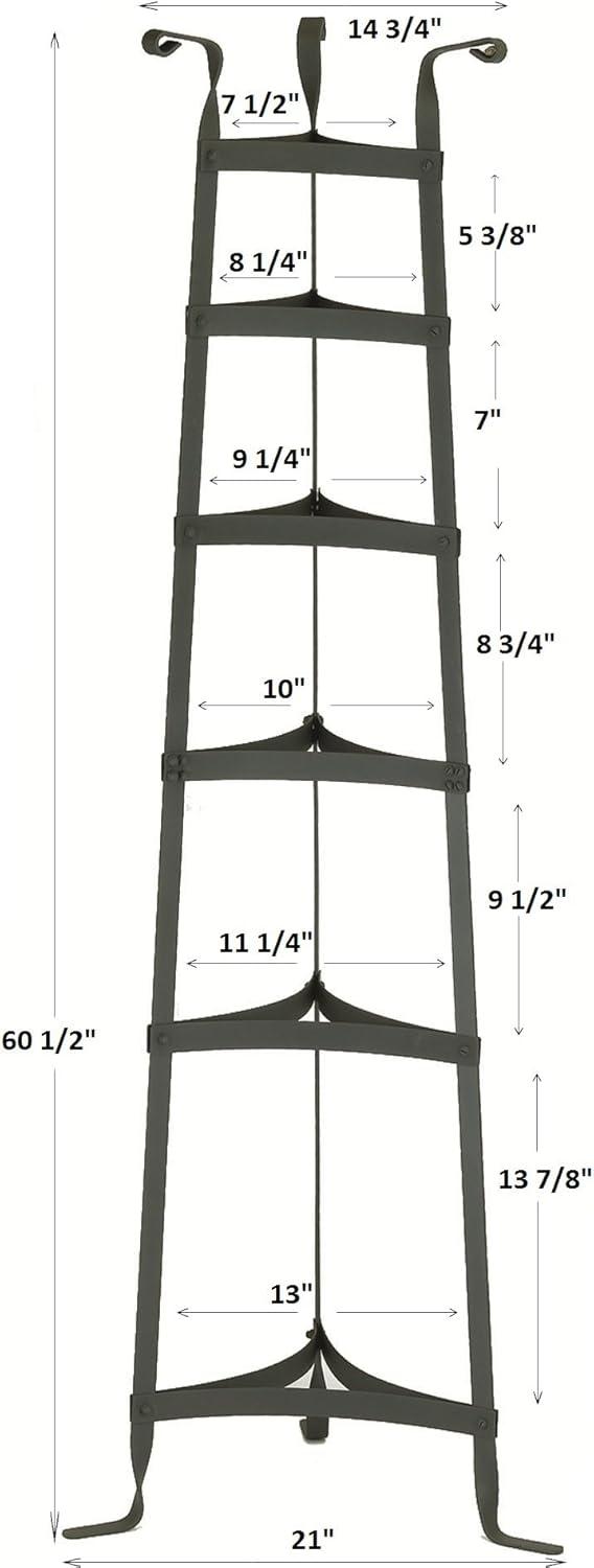 Copper Finish Six-Tier Metal Cookware Stand