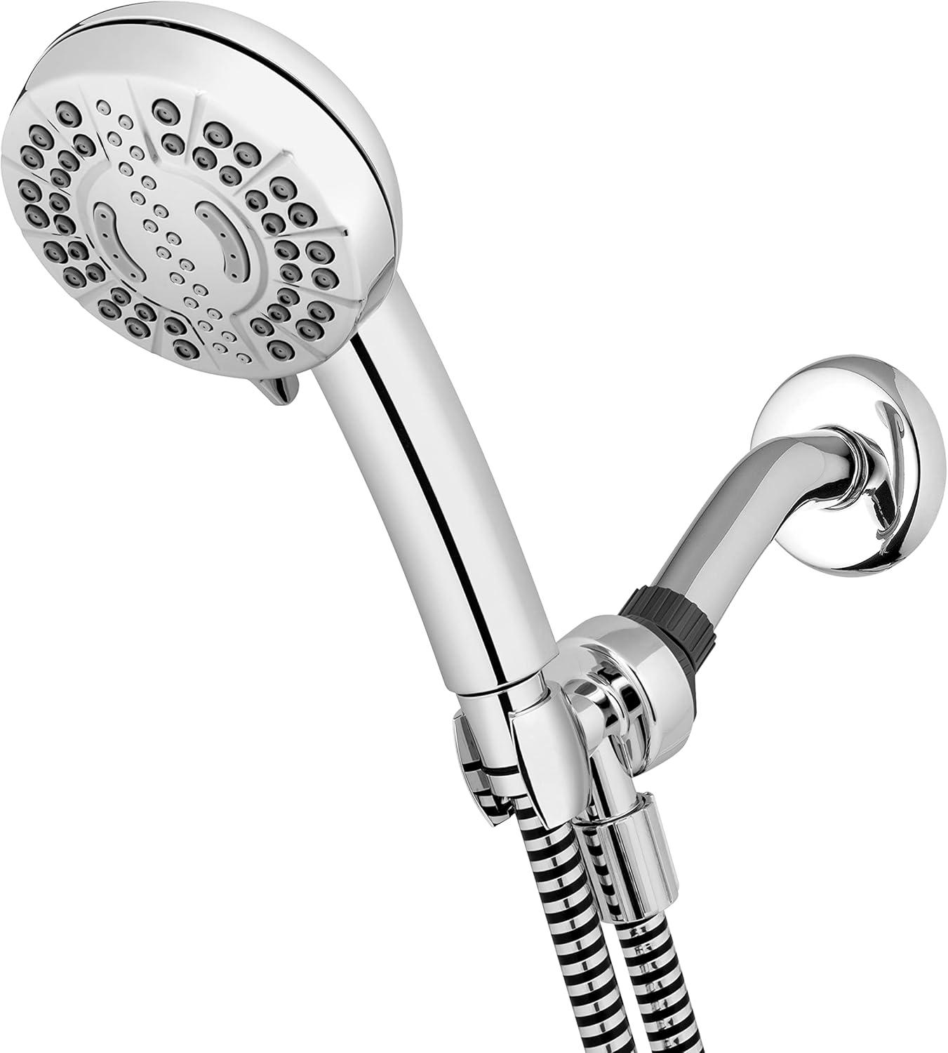 Chrome Handheld Shower Head with 7 Spray Functions