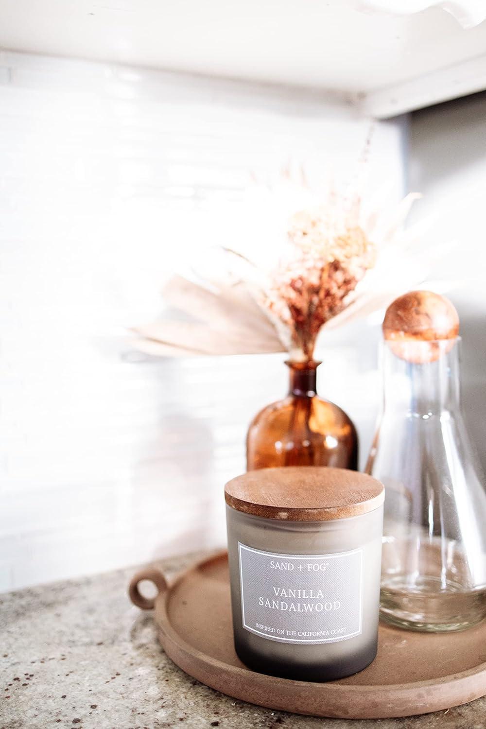 Sand + Fog Scented Candles - Pumpkin Spice - Additional Scents and Sizes - 3 Wicks 100% Cotton Lead-Free - Luxury Air Freshening Jar Candles - Perfect Home Decor - 21 oz