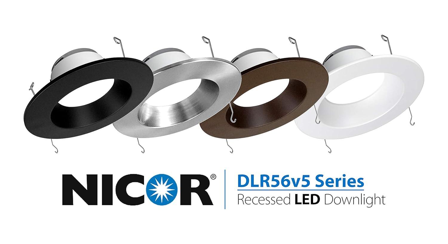 NICOR Lighting DLR565081204KWH 6'' Dimmable LED Retrofit Recessed Lighting Kit