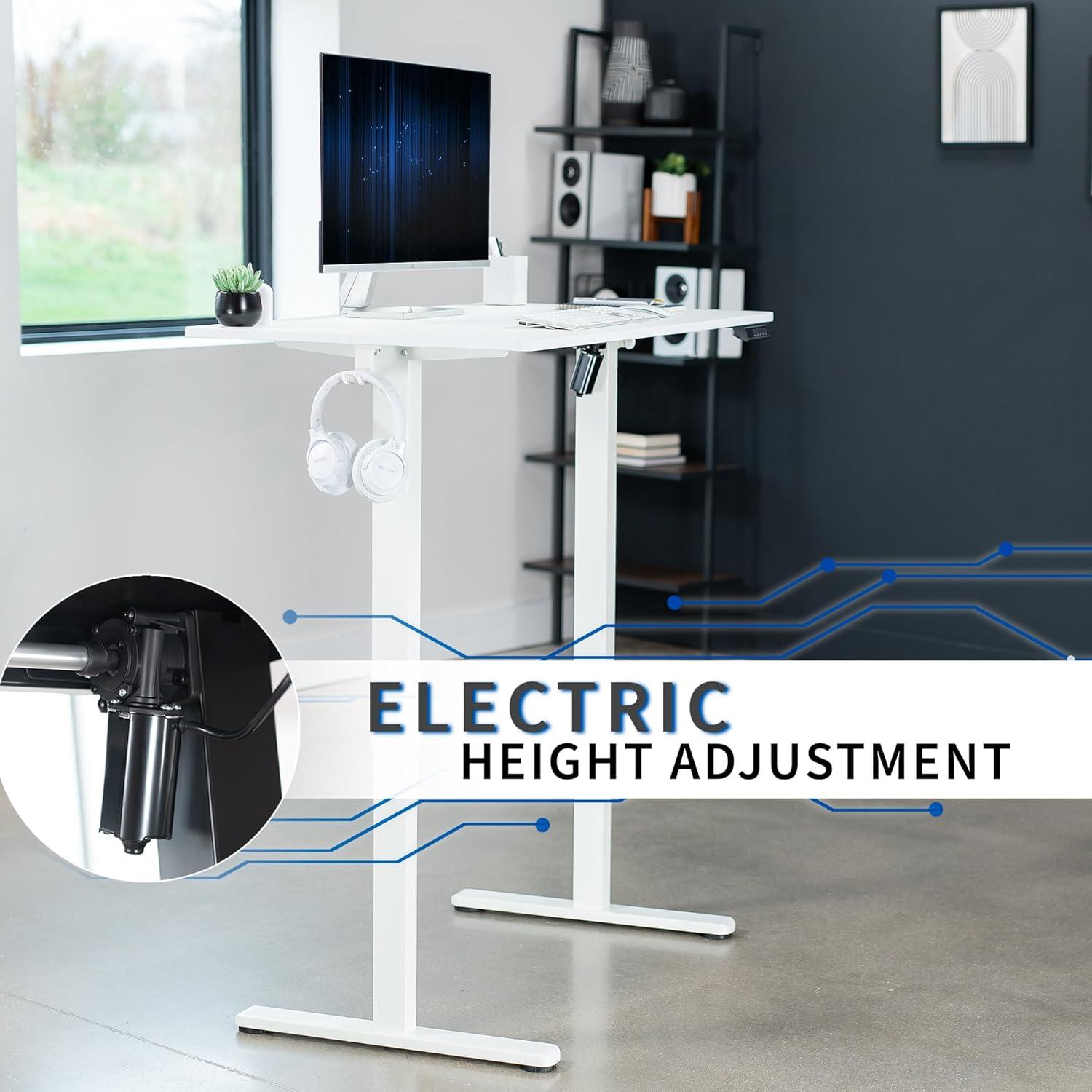 VIVO Electric 44"x 24" Sit Stand Desk, Height Adjustable Workstation (E144B series)