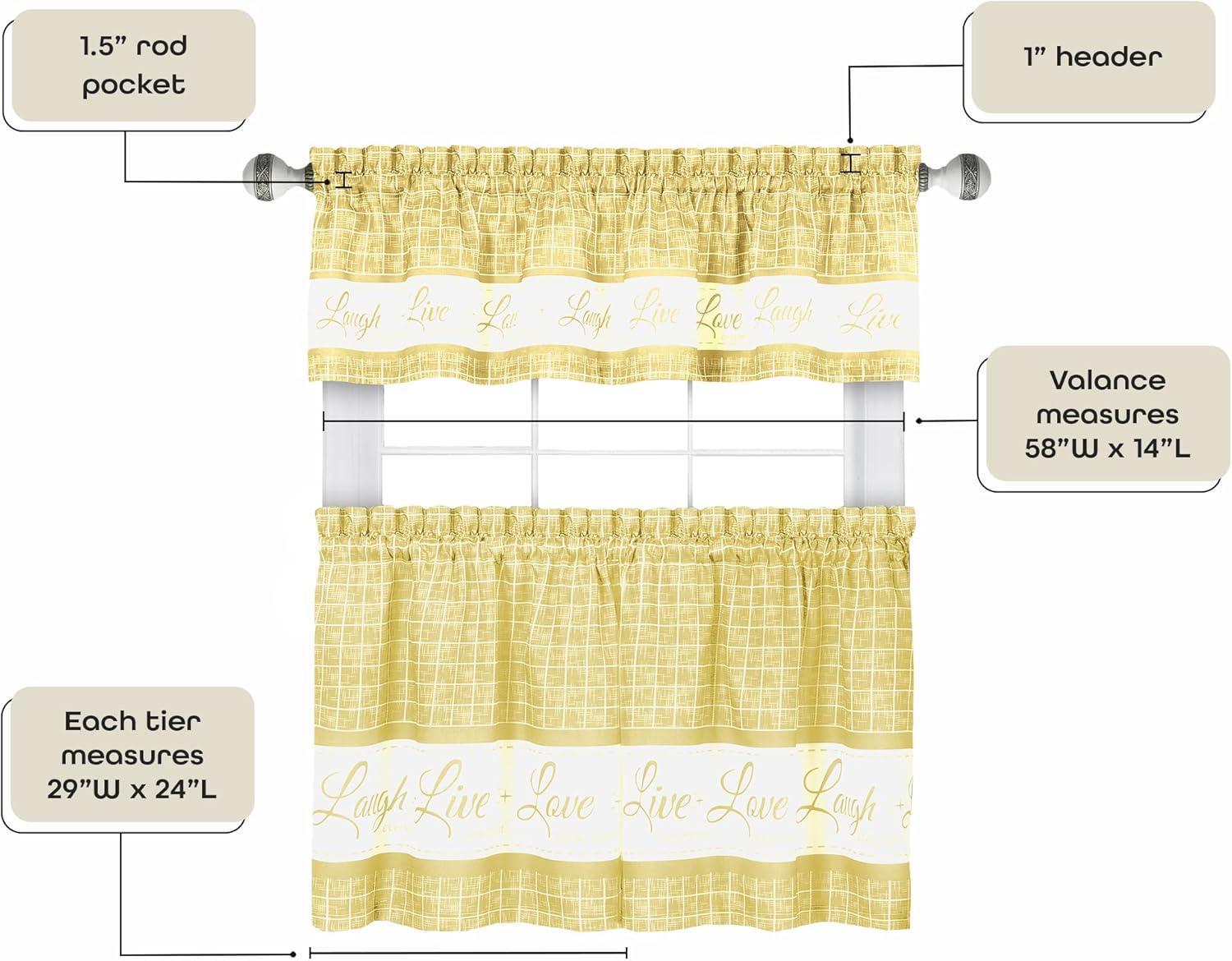 Gracie Oaks Arad Geometric Tailored 58'' W Window Curtain Tier And Valance