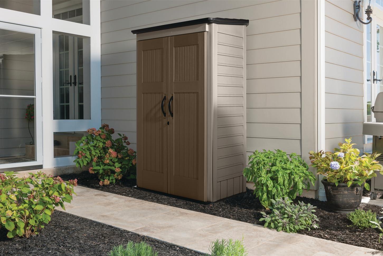 Rubbermaid Big Max 2 ft. 6 in. x 4 ft. 3 in. Large Vertical Resin Storage Shed