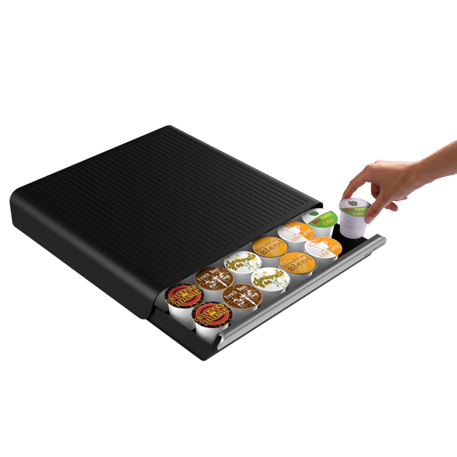 TUHOME FURNITURE LLC K-Cup Holder Coffee Pod Organizer Compatible With Keurig Accessories Holds 36 Coffee Pods, Black