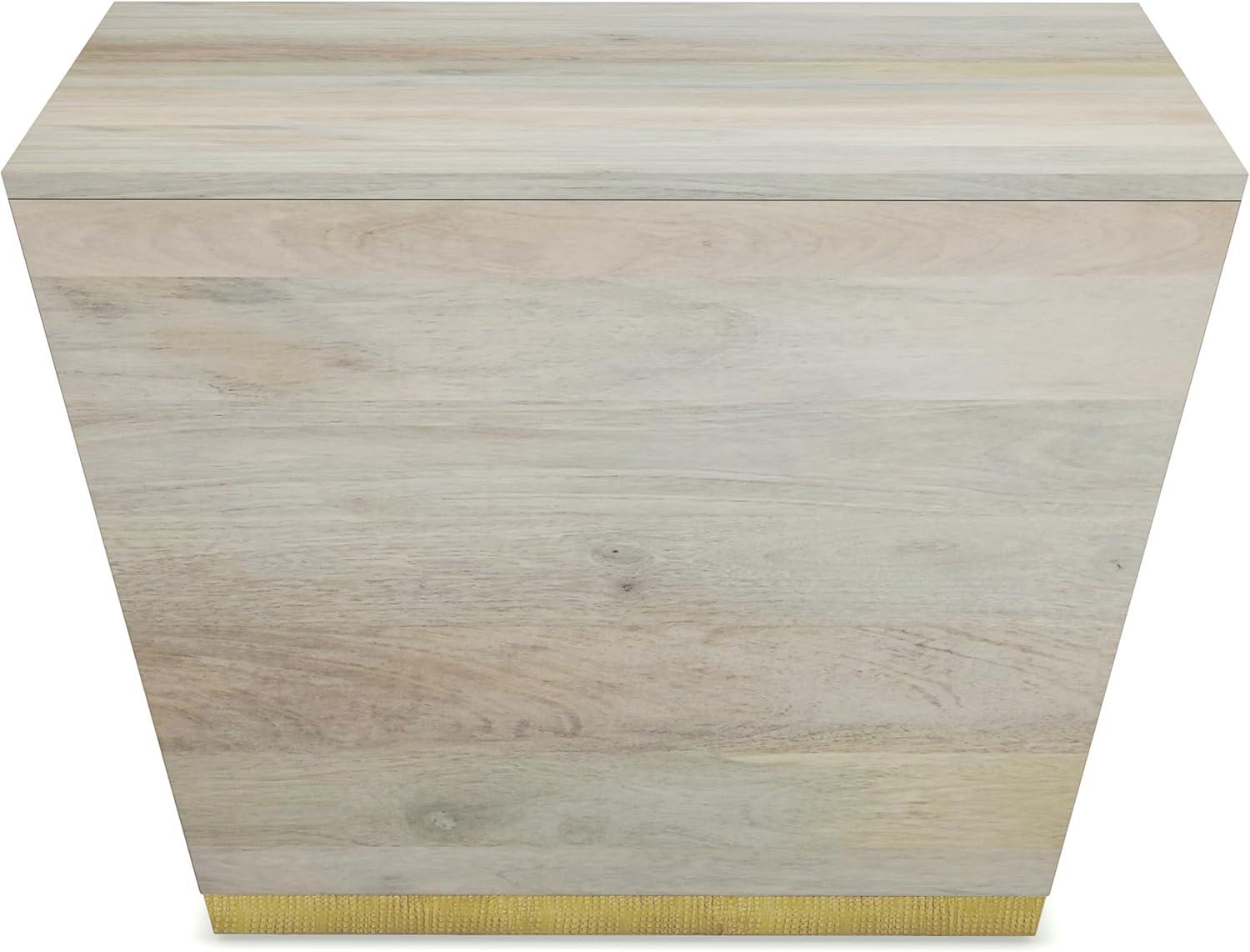 Simpli Home Abba SOLID MANGO WOOD 28 inch Wide Square Modern Coffee Table in White Wash , Fully Assembled