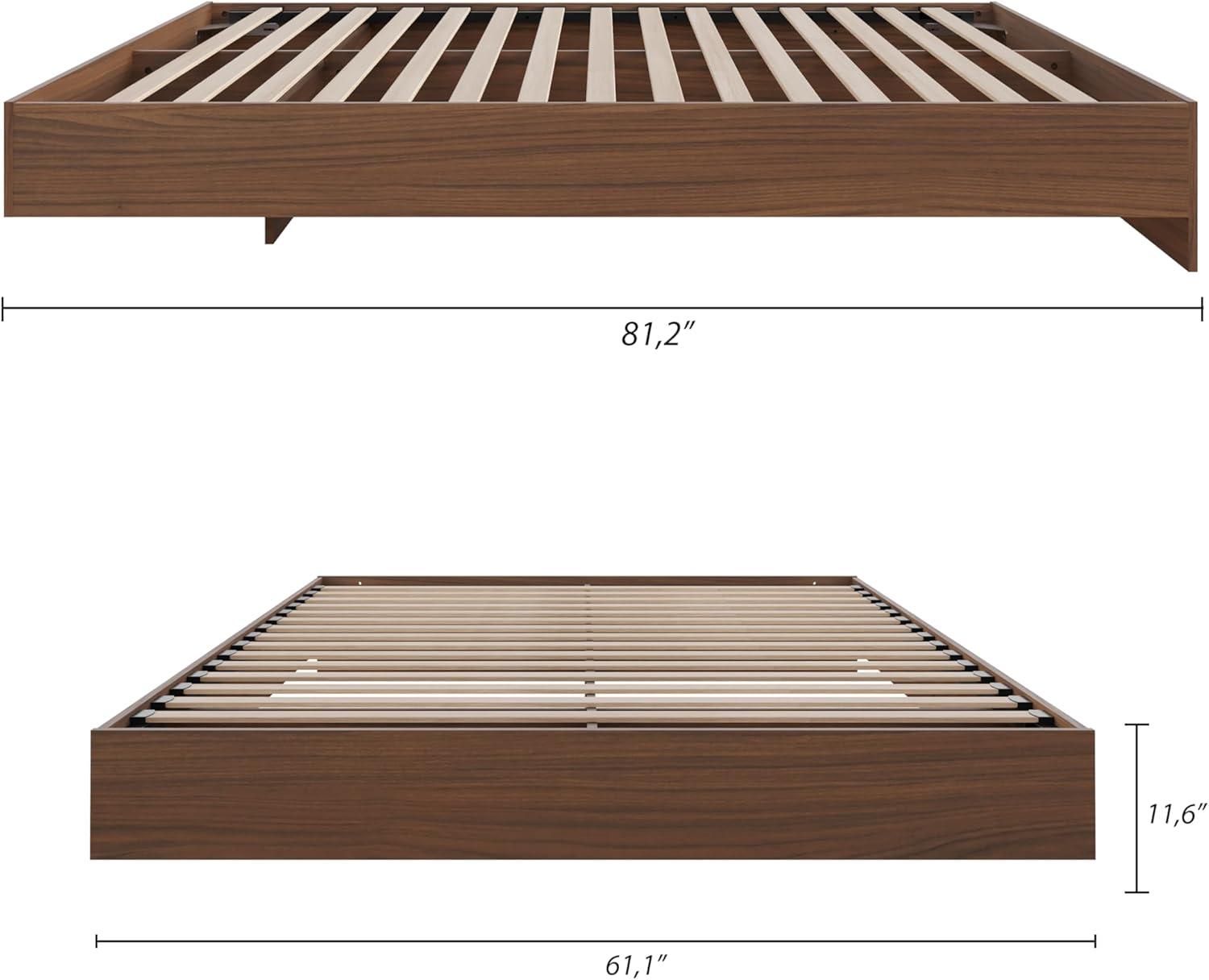 Homestock Country Cottage 345431 Full Size Platform Bed, Walnut