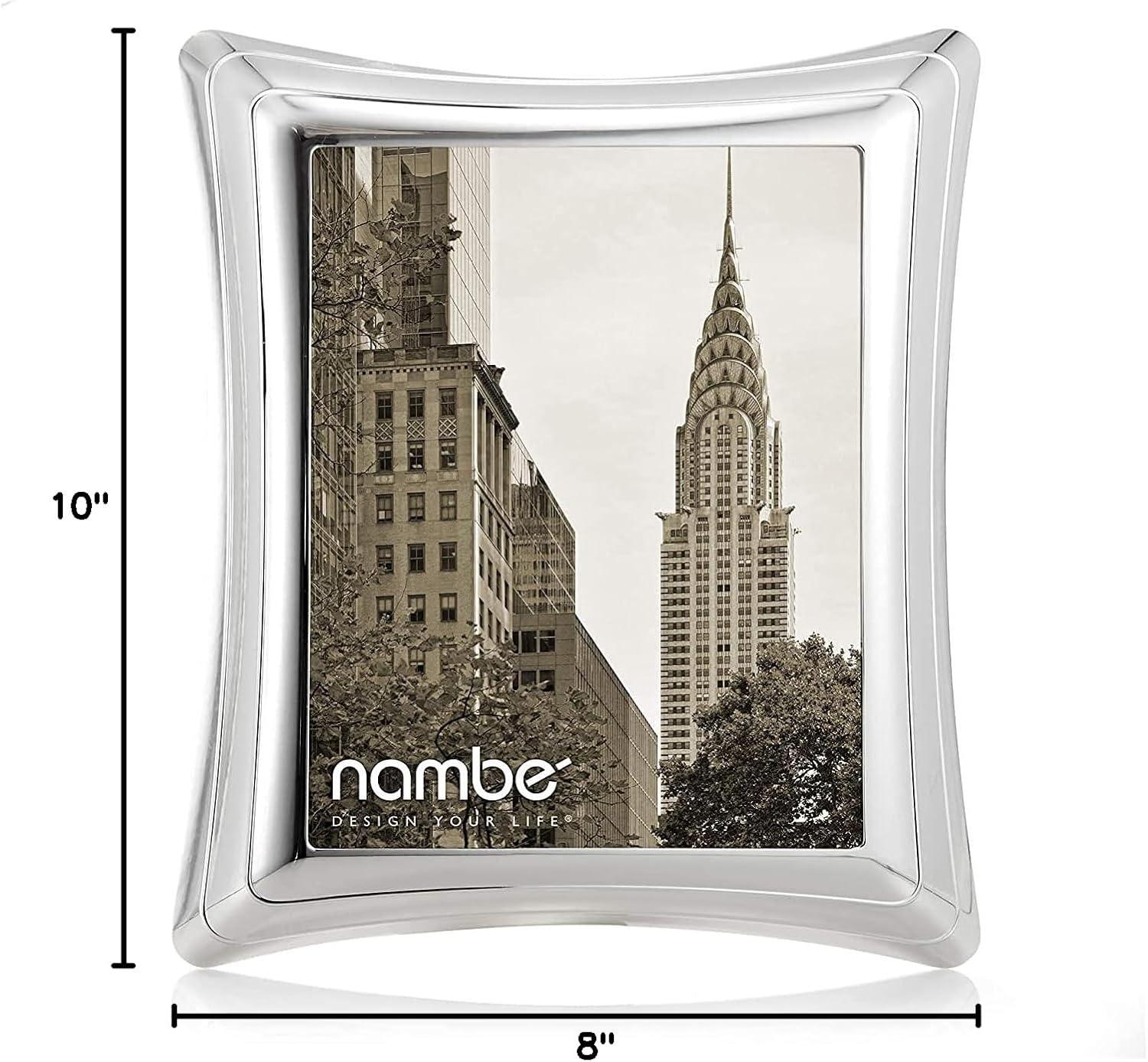 Nambe Portal Picture Frame Holds One 8 x 10 Photo - Silver