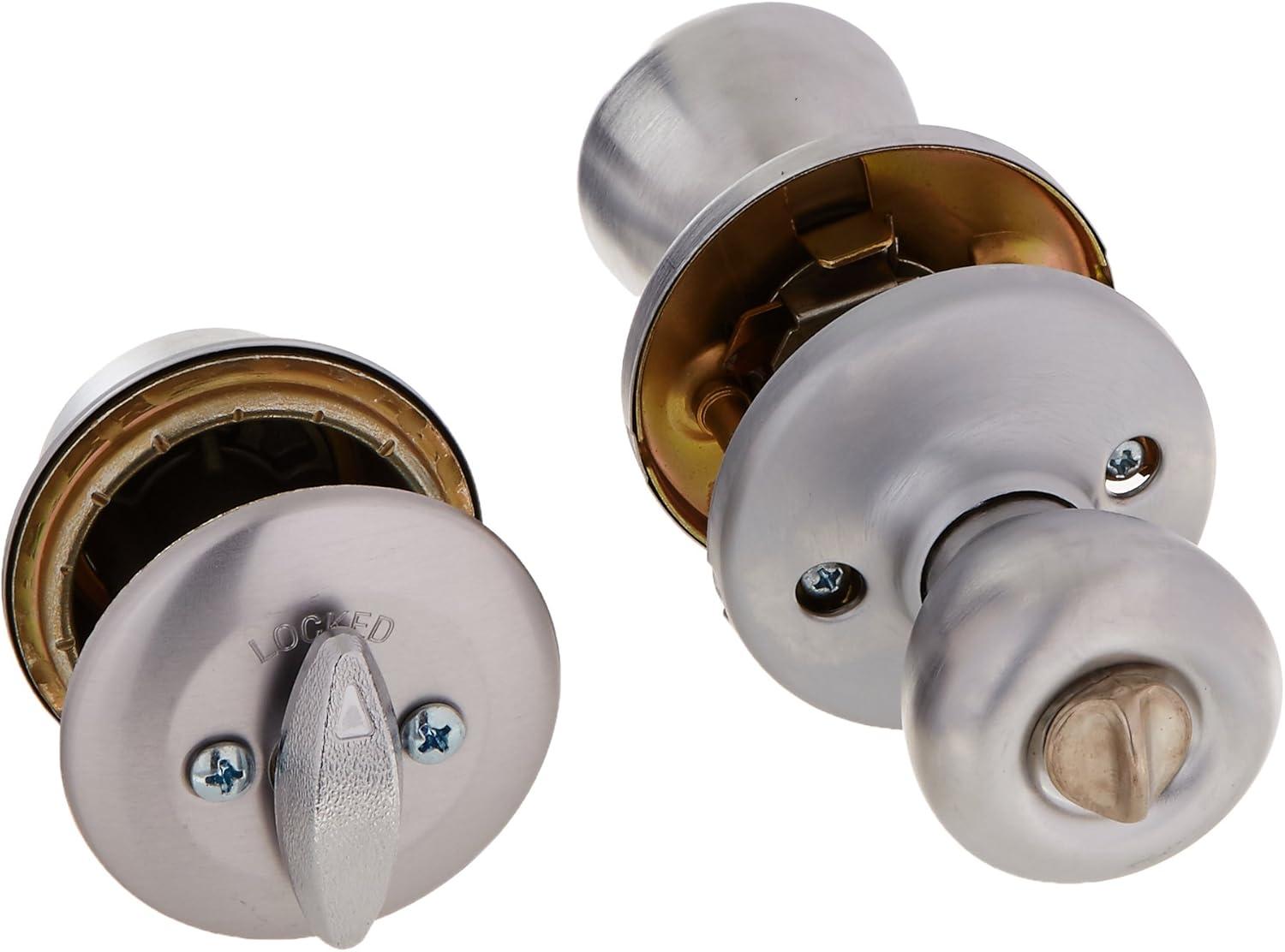 Kwikset 690 Delta Keyed Entry Knob and Single Cylinder Deadbolt Combo Pack featuring SmartKey®, Satin Chrome, 96900-371