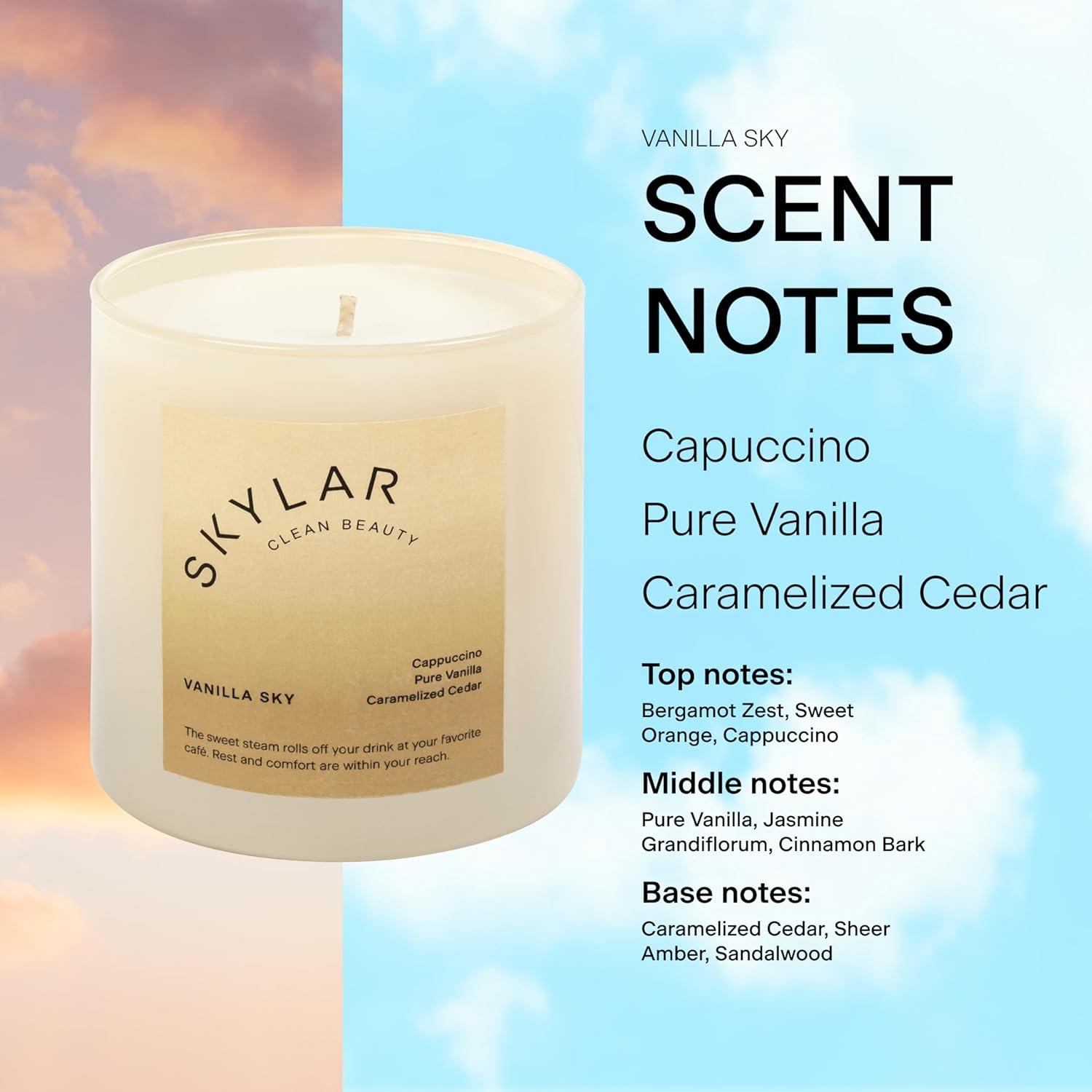 Skylar Coconut Cove Candle, Non-Toxic Clean-Burning Candles with Soy Coconut Wax, Fresh Soy Candles for Home, Scented Candles USA Made & Hand-Poured
