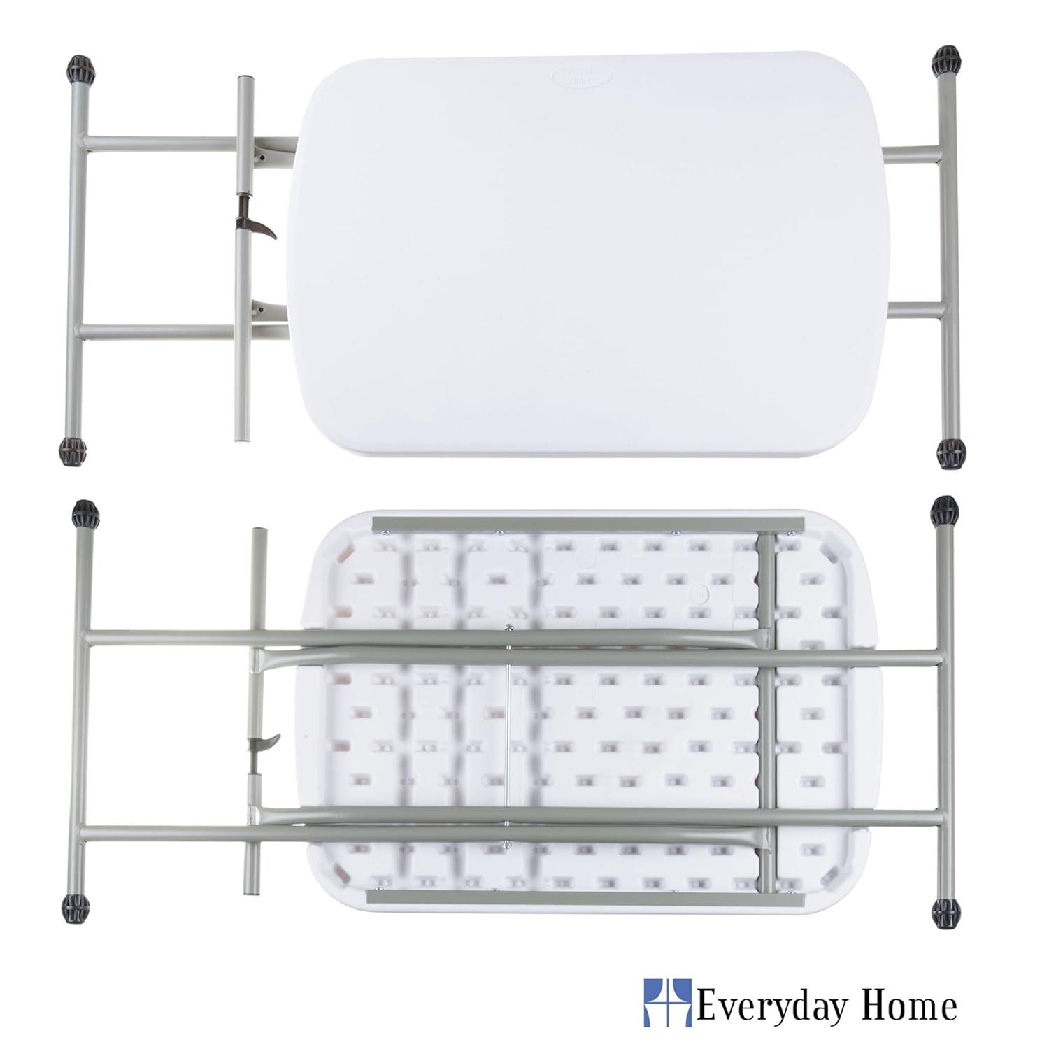 Lavish Home Folding Table - Lightweight Portable Folding Desk - Small Plastic Table for TV Tray, Playing Cards, and Craft Room