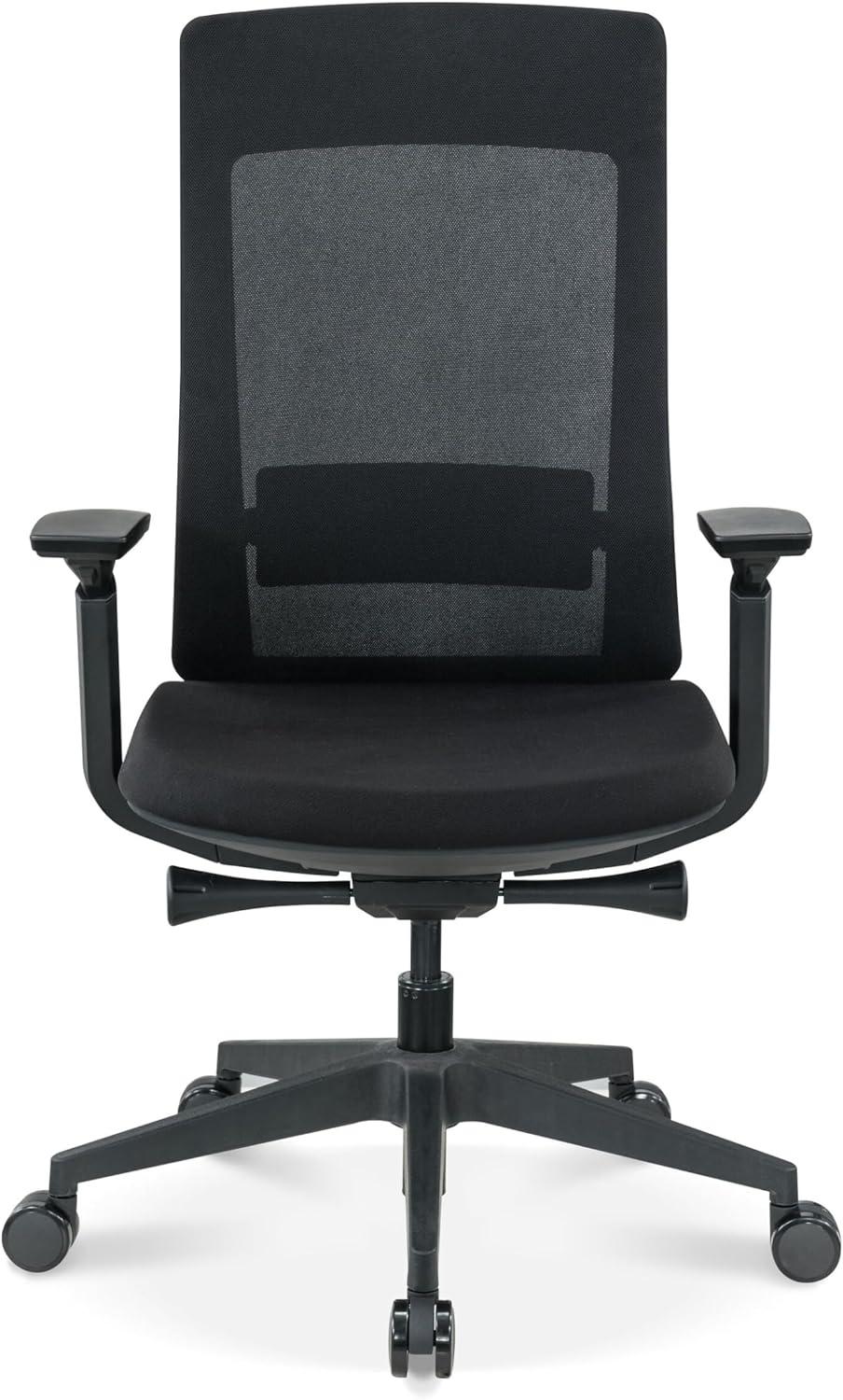 Eurotech Elevate Ergonomic Adjustable Office Chair, White Frame Gray Mesh