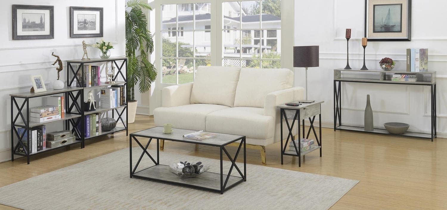 Convenience Concepts Tucson Coffee Table in Faux Birch Gray Wood Finish