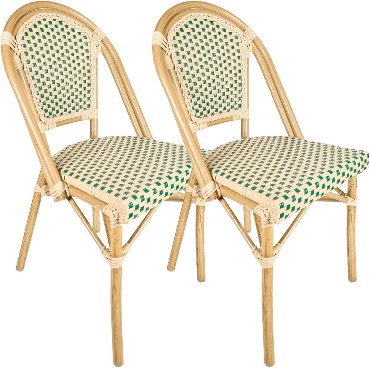 Chivari Armless French Patio Dining Chivari Chair, 2 Chair Bundle by Chivari (Set of 2)