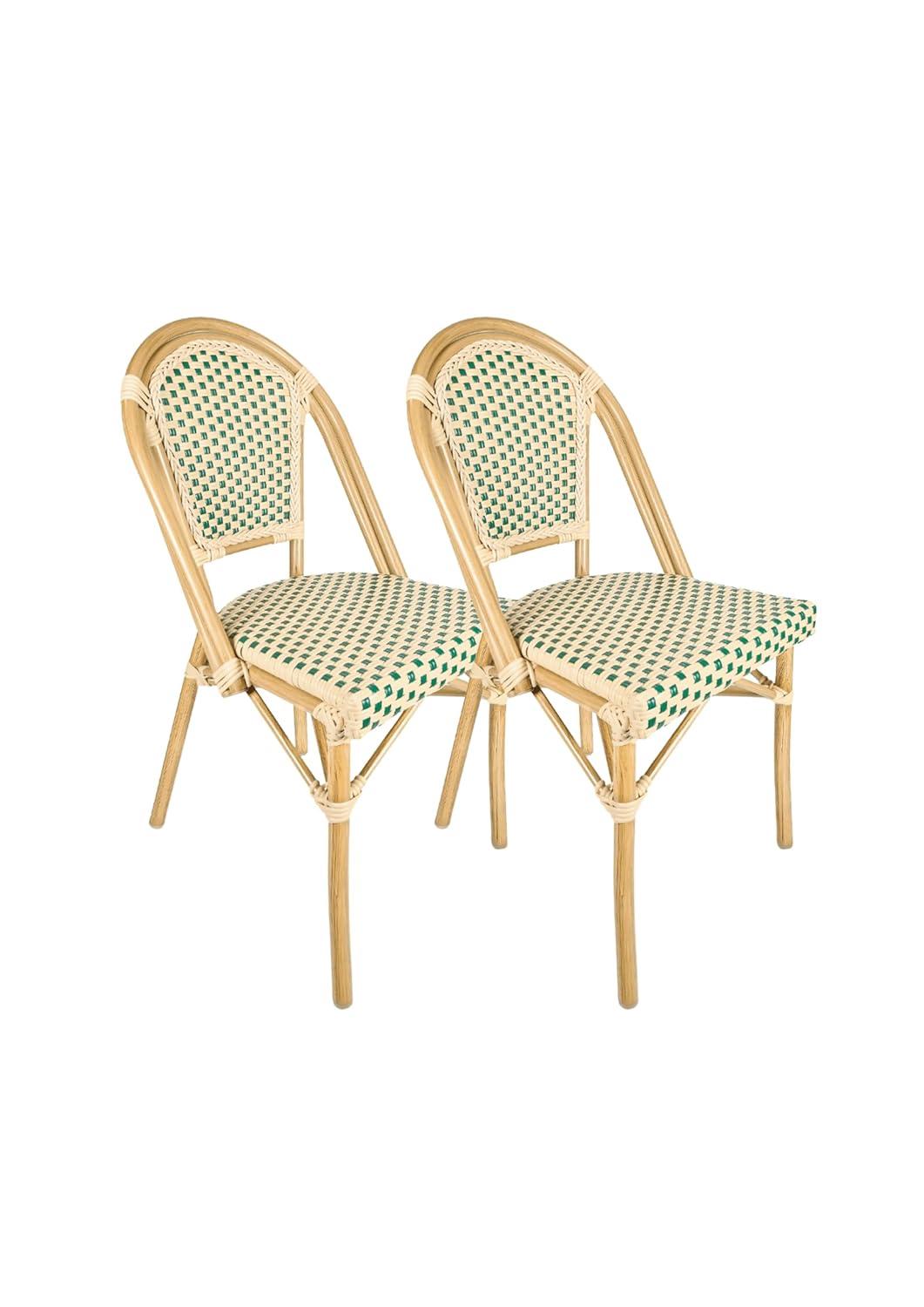 Chivari Armless French Patio Dining Chivari Chair, 2 Chair Bundle by Chivari (Set of 2)