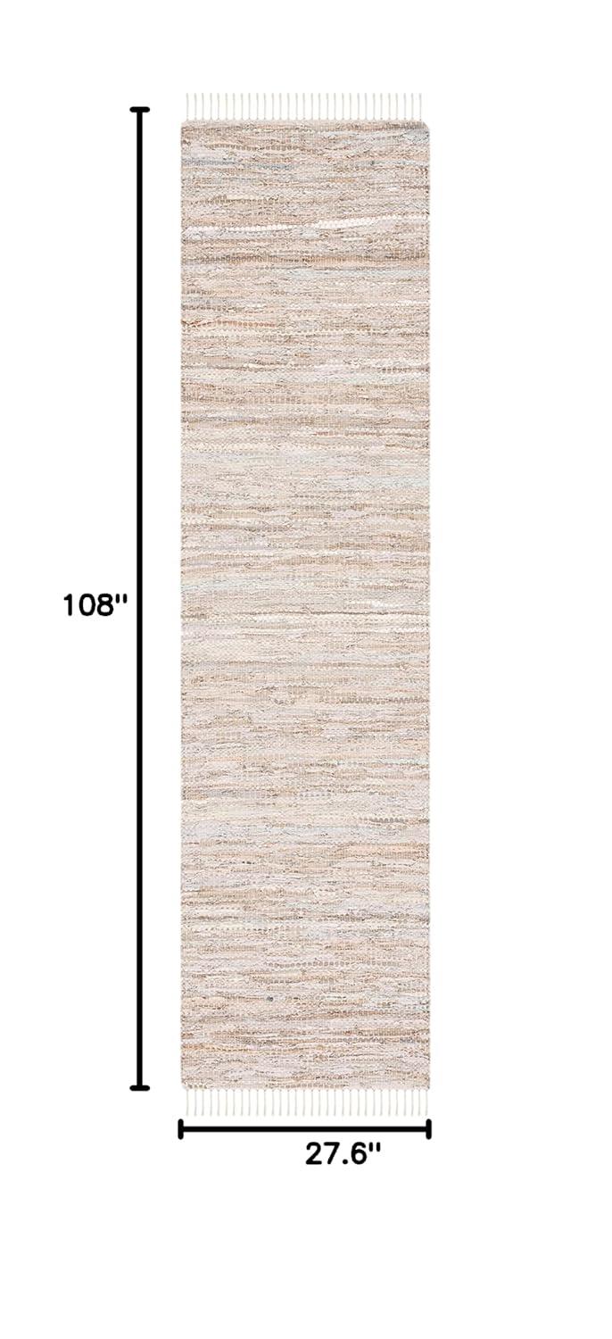 SAFAVIEH Vintage Leather Christal Solid Runner Rug, Beige, 2'3" x 9'
