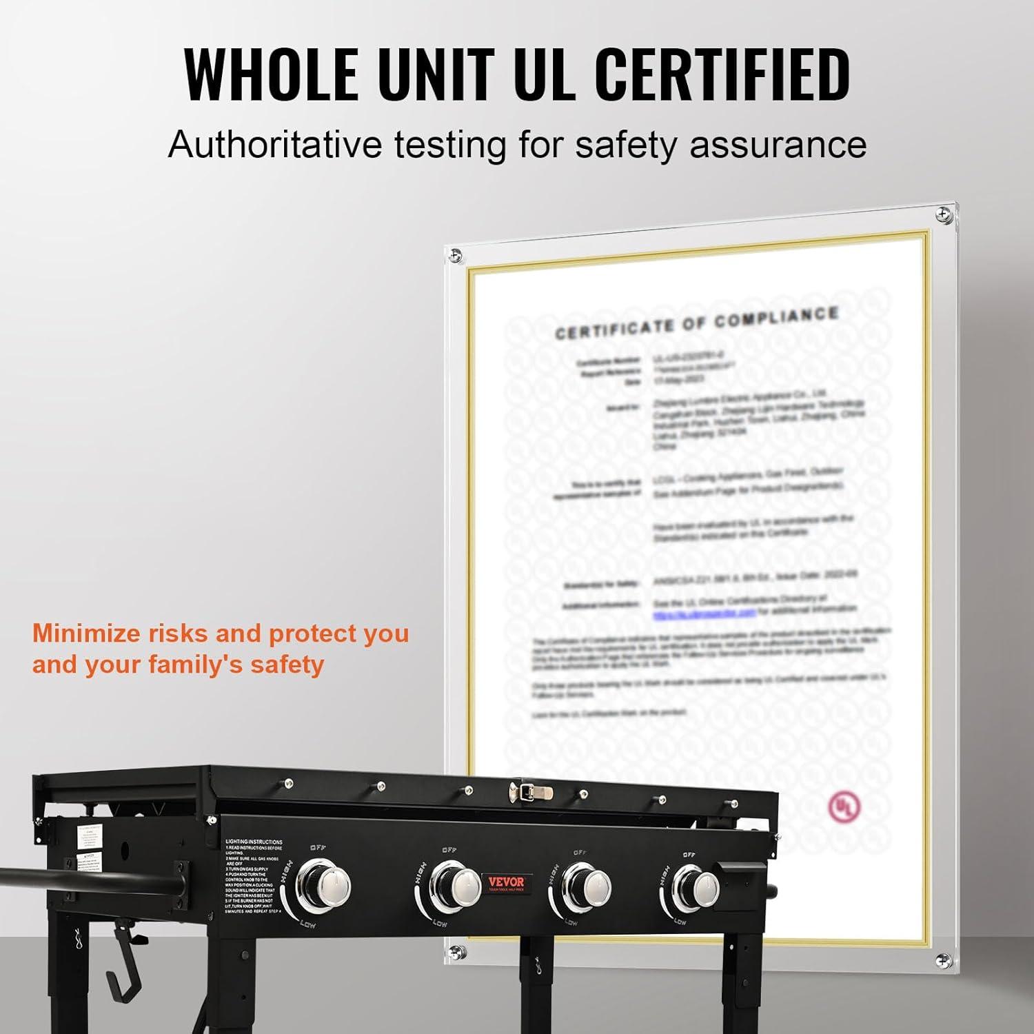 VEVOR 4 - Burner Free Standing Propane Grill