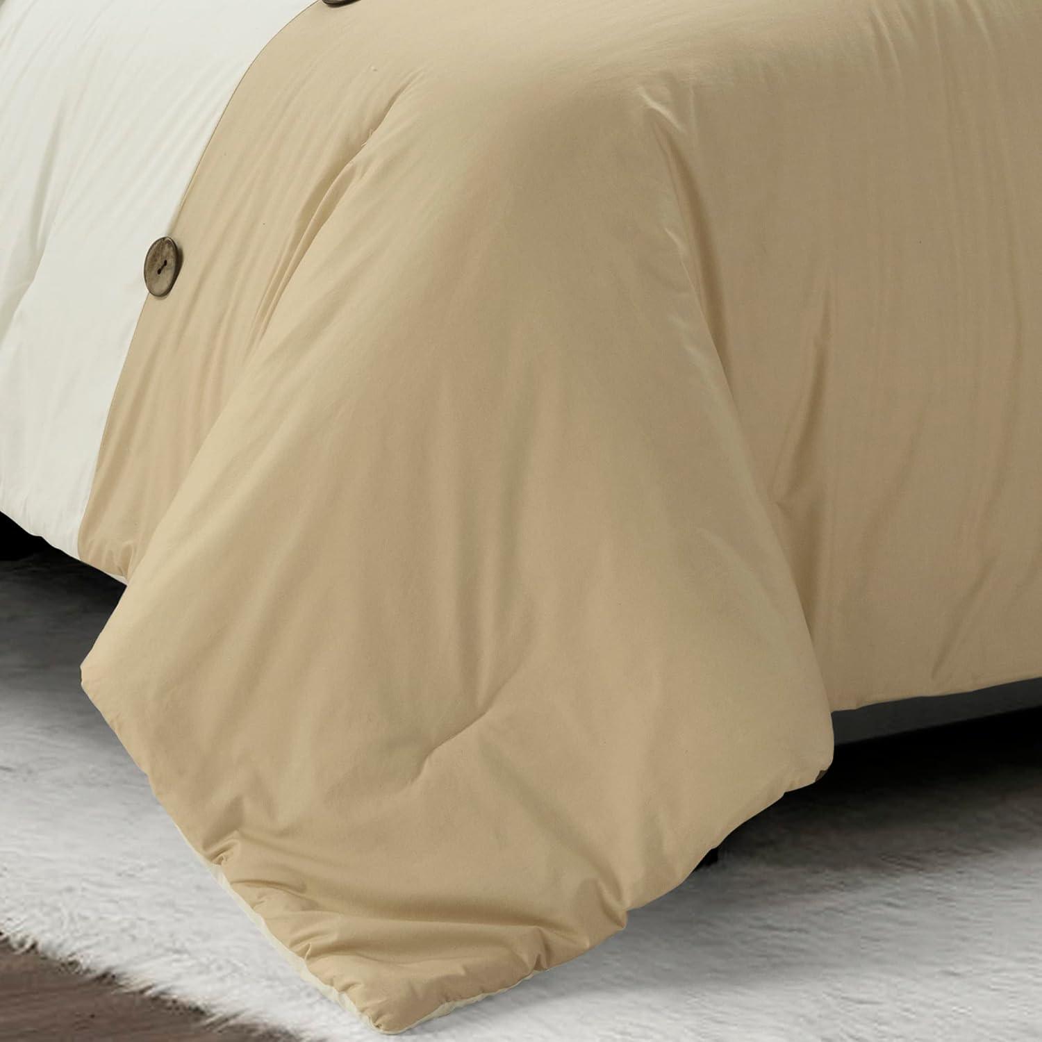 Lush Décor 5pc Linen Button Comforter Set