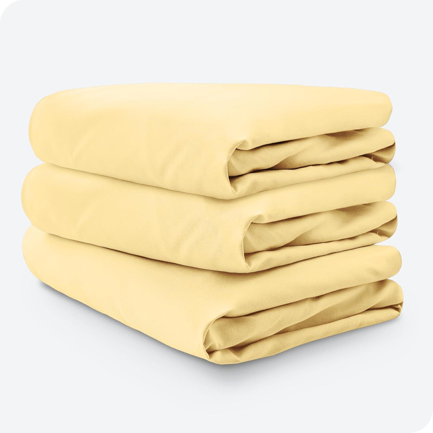Fitted Crib Microfiber Sheet Morning Sun 3 pk by Bare Home