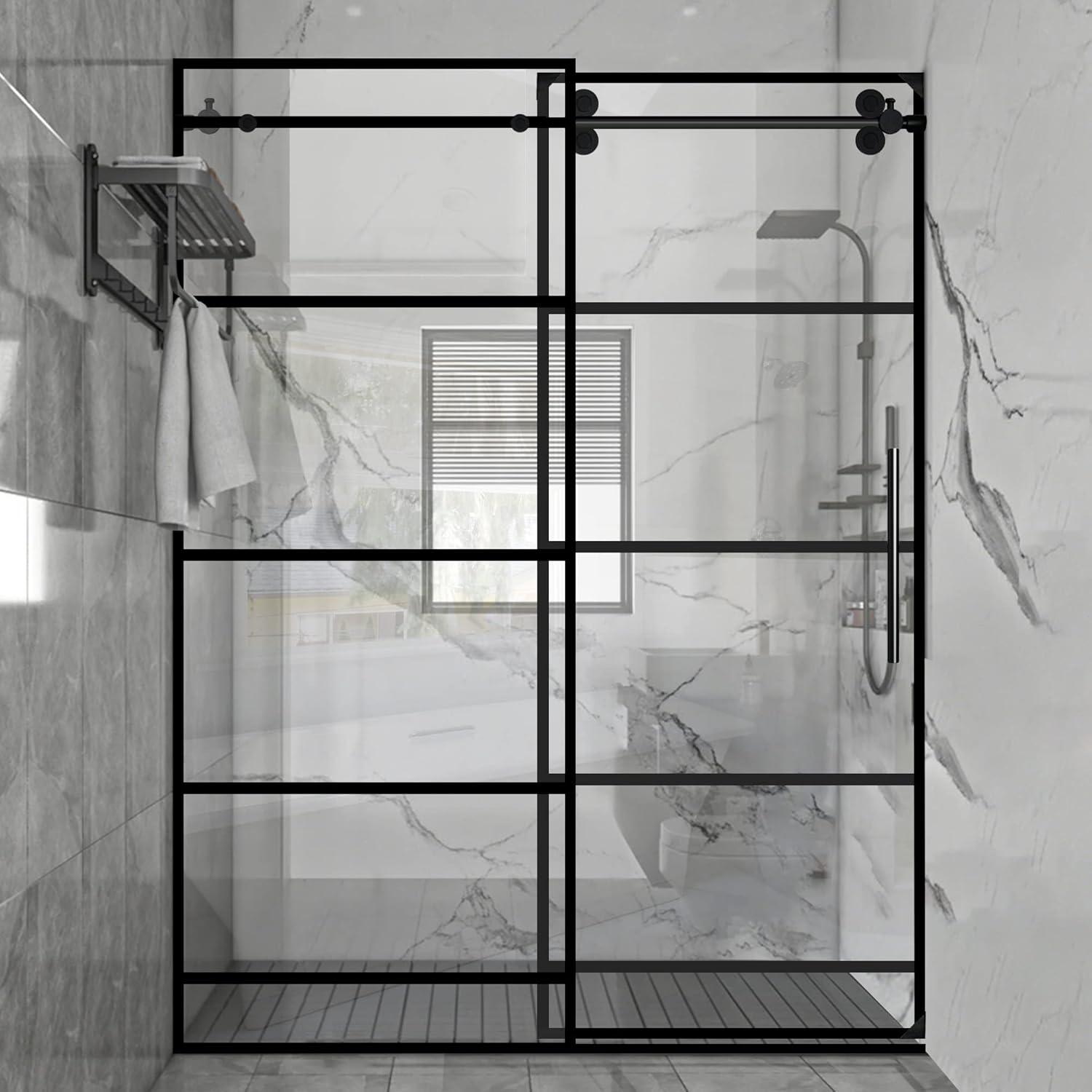 48" W x 76" H Single Sliding Framed Shower Door