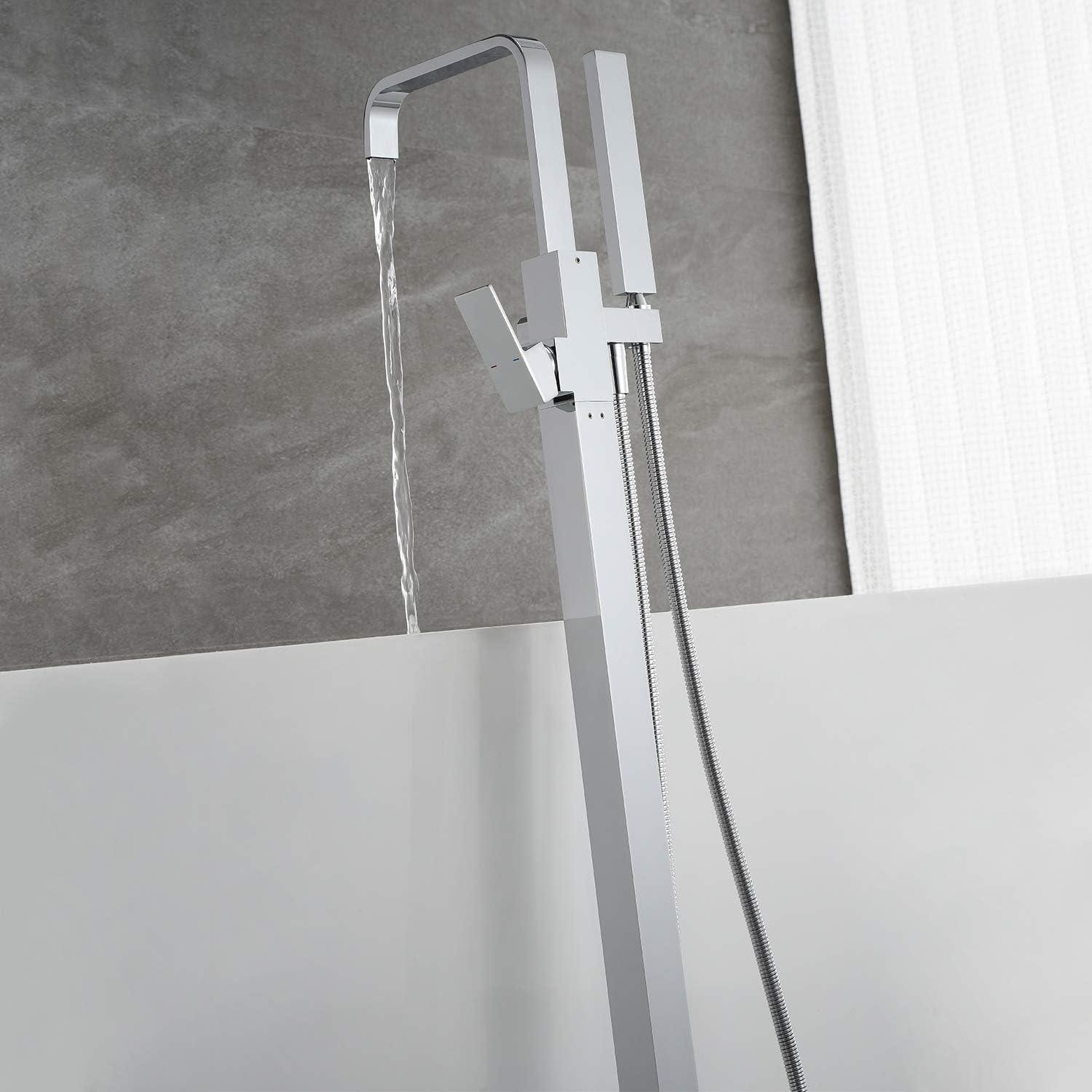 Bathroom Freestanding Tub Filler with Diverter