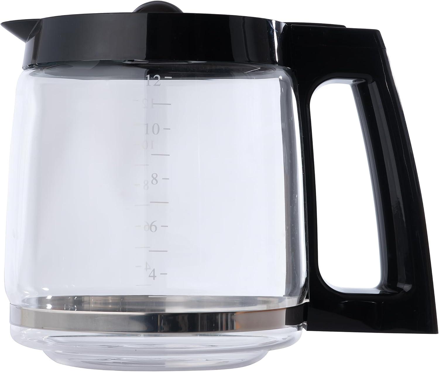 Stack man 12-Cup Replacement Glass Coffee Carafe For Cuisinart Coffee Maker Models DCC-1200, DCC-1100BK, DCC-2650, CHW-12, CHW-12P1, DGB-550BK, DGB-550BK1, DGB-625BC, DGB-700BC, And SS-12 | Part# DCC-1200PRC