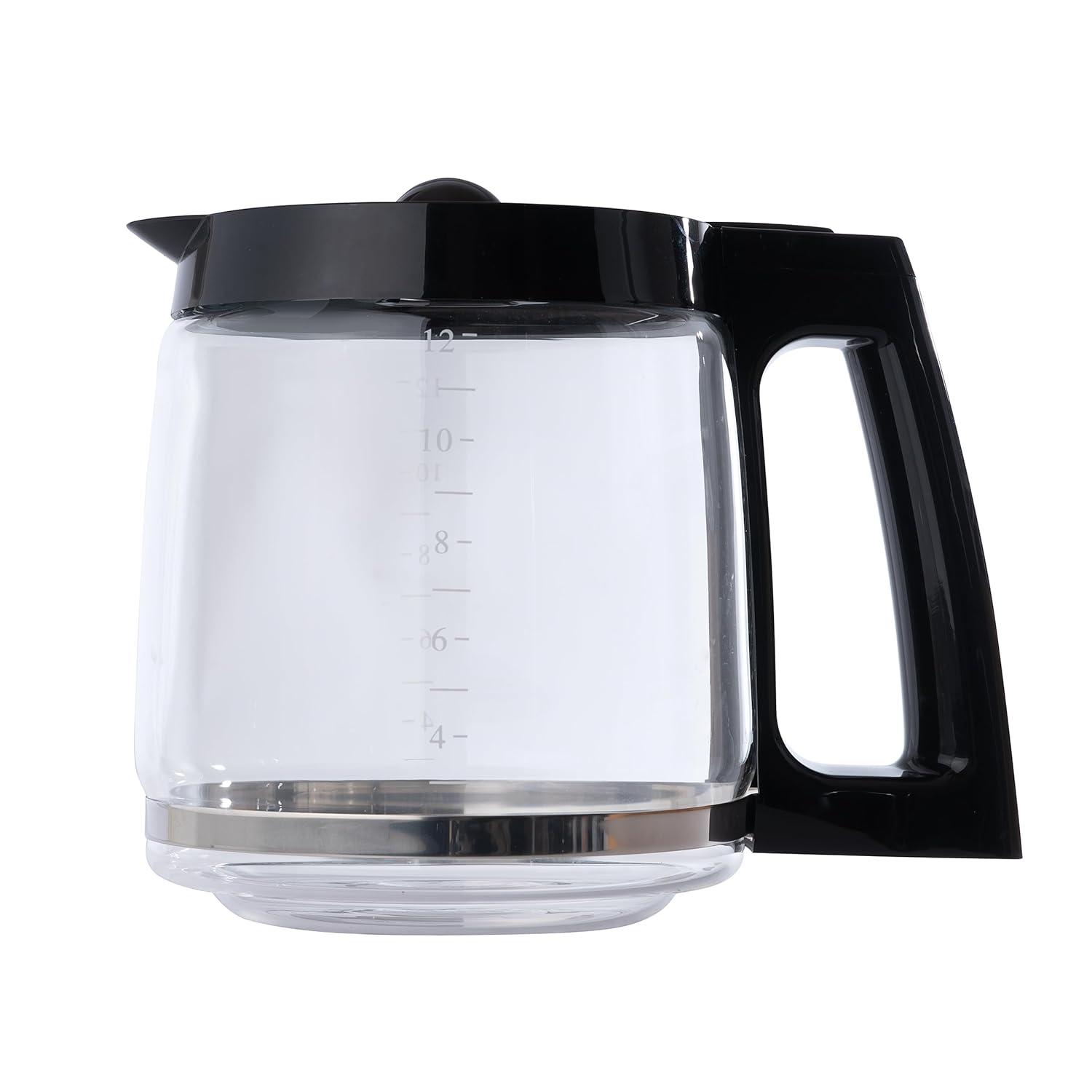 Stack man 12-Cup Replacement Glass Coffee Carafe For Cuisinart Coffee Maker Models DCC-1200, DCC-1100BK, DCC-2650, CHW-12, CHW-12P1, DGB-550BK, DGB-550BK1, DGB-625BC, DGB-700BC, And SS-12 | Part# DCC-1200PRC