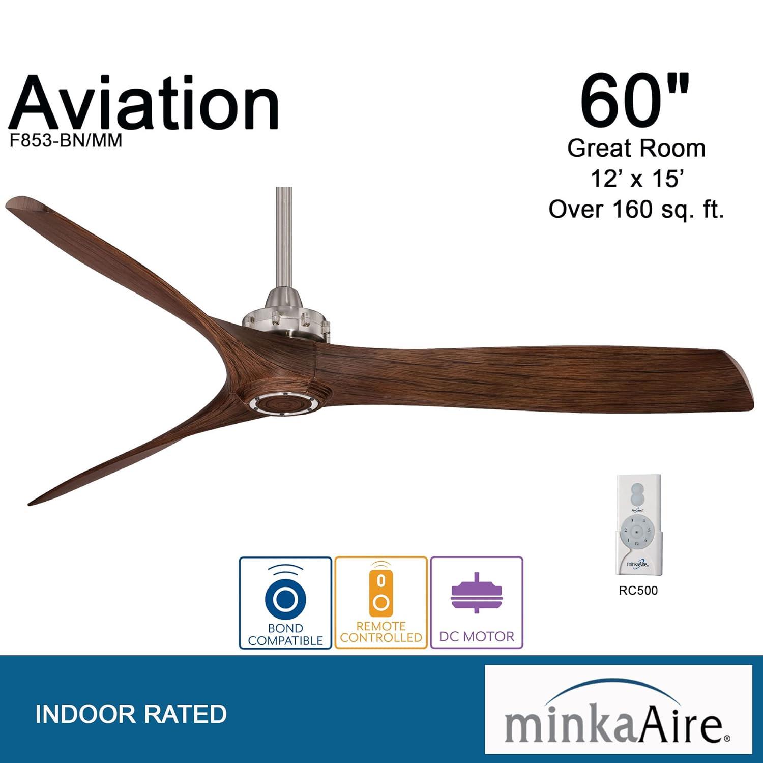 60" 3 - Blade Propeller Ceiling Fan with Remote Control