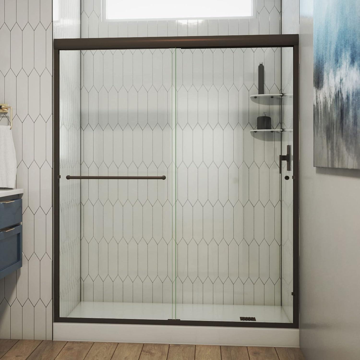 Alliance Pro 56" W x 76" H Bypass Semi-Frameless Shower Door with ClearMax Technology