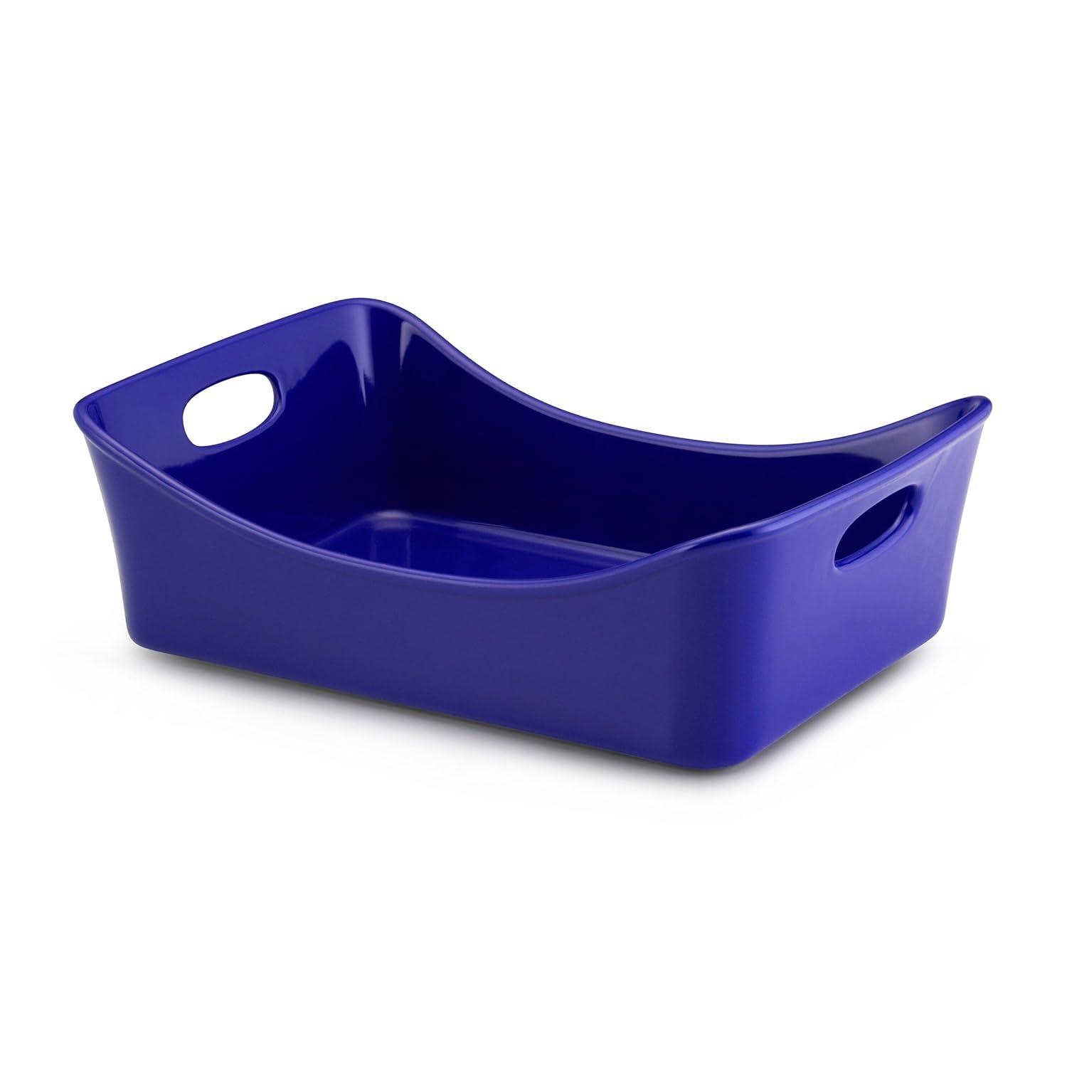 Rachael Ray Ceramics Rectangular Baker, 9-Inch by 13-Inch, Gray